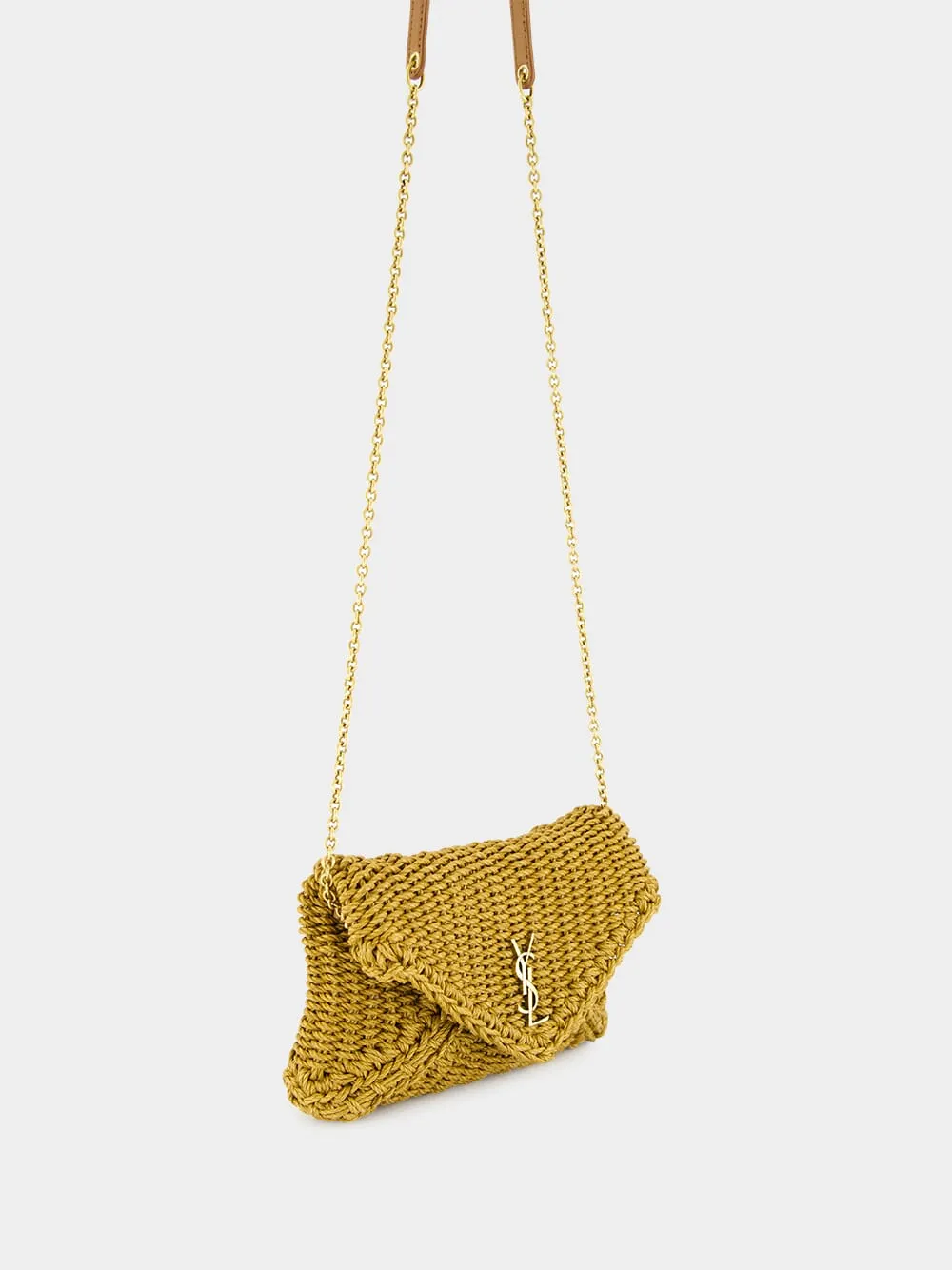 Brown Raffia Mini Shoulder Bag