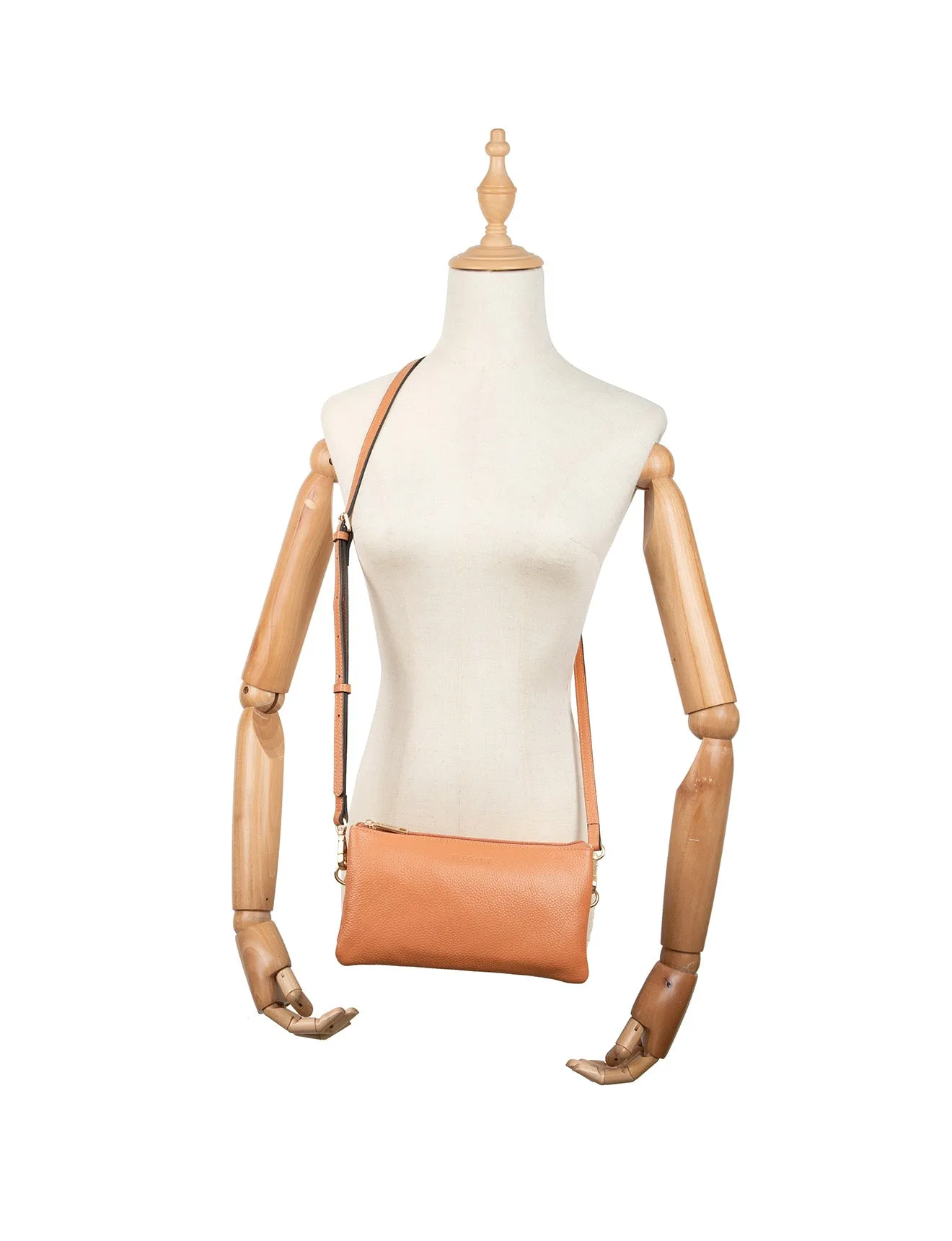 CANDICE LEATHER WALLET WITH SHOULDER STRAP- E1-0809-APR-SALE