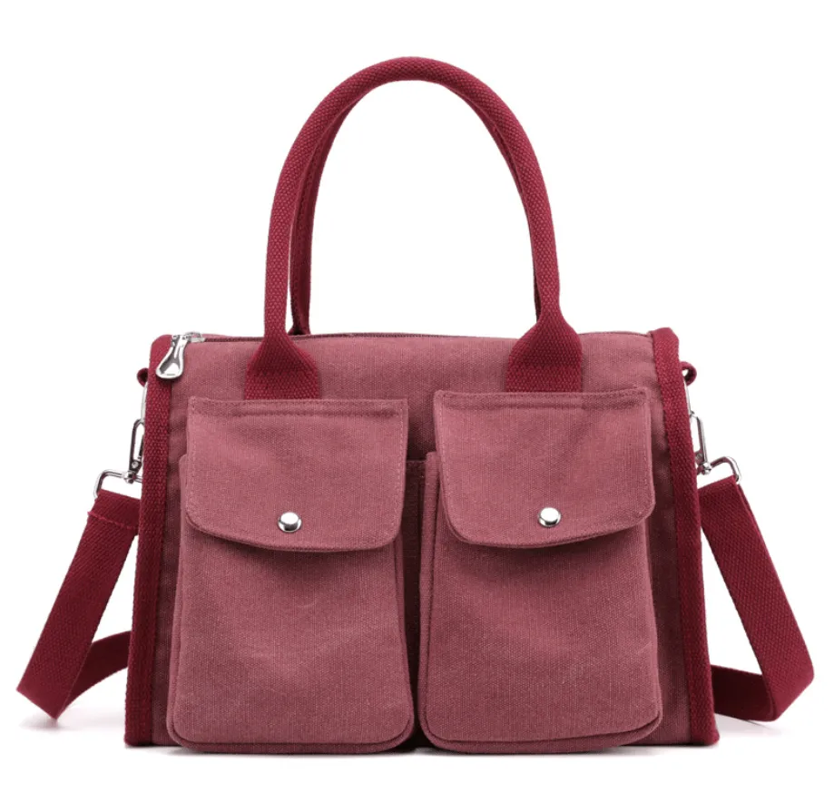 Canvas Women Bags for Women 2021 Doctor Bag Ladies Hand Bags Handbag Designer Totes Casual Canvas Crossbody Bag Shoulder Hobo