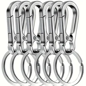 Carabiner Clip Keyring Keychain Silver
