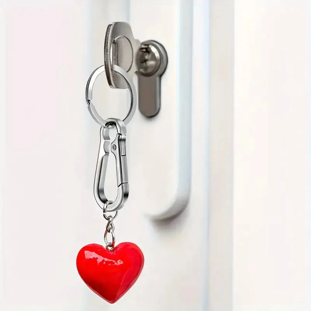 Carabiner Clip Keyring Keychain Silver