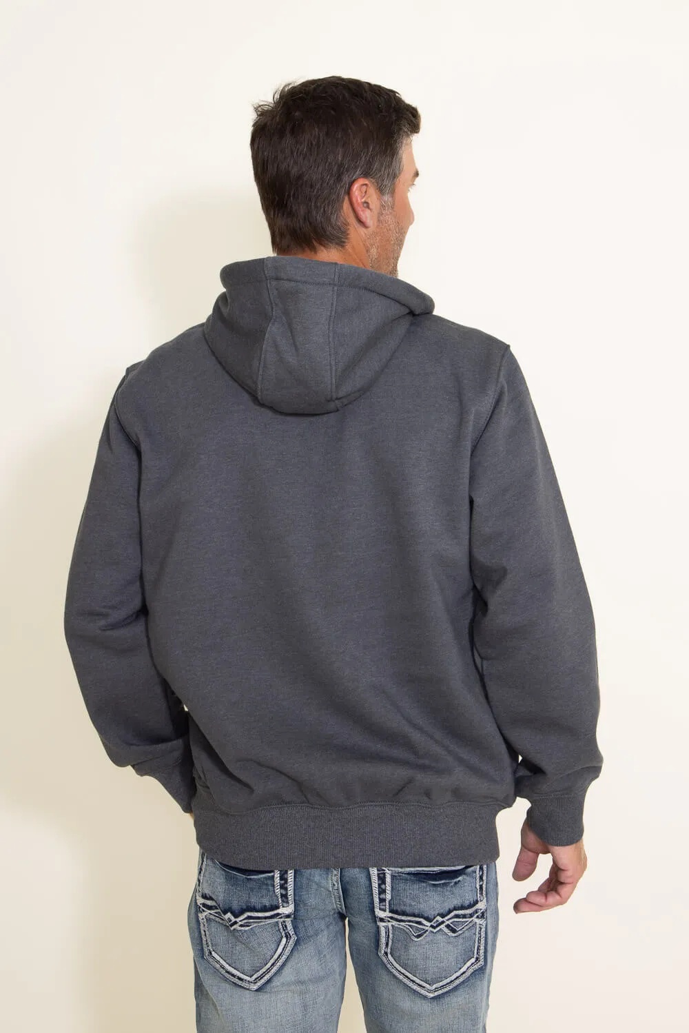 Carhartt Rain Defender Loose Fit Heavyweight Hooded Quarter Zip for Men in Grey | 100617-026
