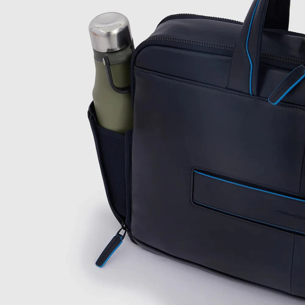 Cartella a 2 Manici Piquadro Blue Square Porta PC e Porta Ipad Pro in Pelle Blu