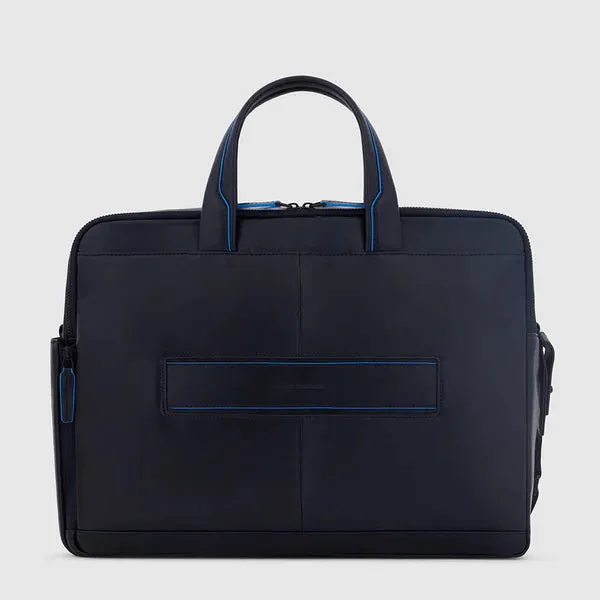 Cartella a 2 Manici Piquadro Blue Square Porta PC e Porta Ipad Pro in Pelle Blu
