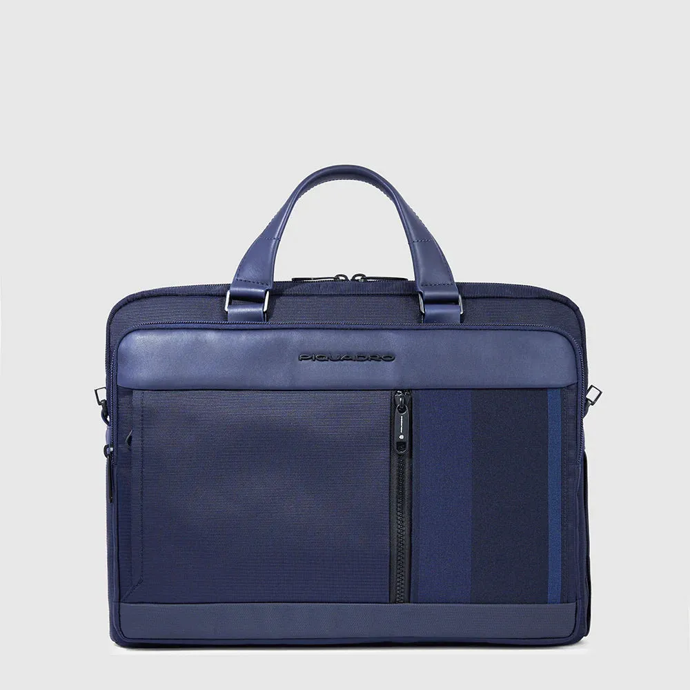 Cartella da Lavoro Piquadro con Porta PC 14'' in Tessuto Riciclato Steve Blu