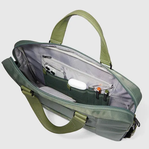 Cartella da Lavoro Piquadro con Porta PC 14'' in Tessuto Riciclato Steve Blu