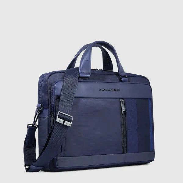 Cartella da Lavoro Piquadro con Porta PC 14'' in Tessuto Riciclato Steve Blu
