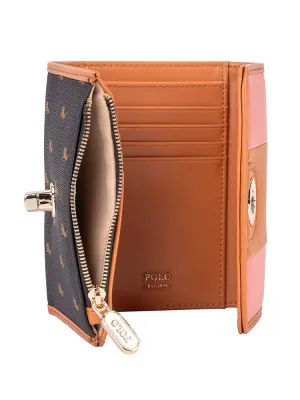 Casablanca Compact Trifold Purse - Coral