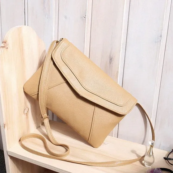Casual Vintage Women Crossbody Messenger Bags Lidies Mujer Leathe Retro Envelope Handbag Clutches Purse Sling Shoulder Bag Solid