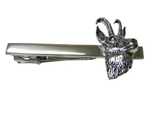 Chamois Goat Antelope Head Square Tie Clip