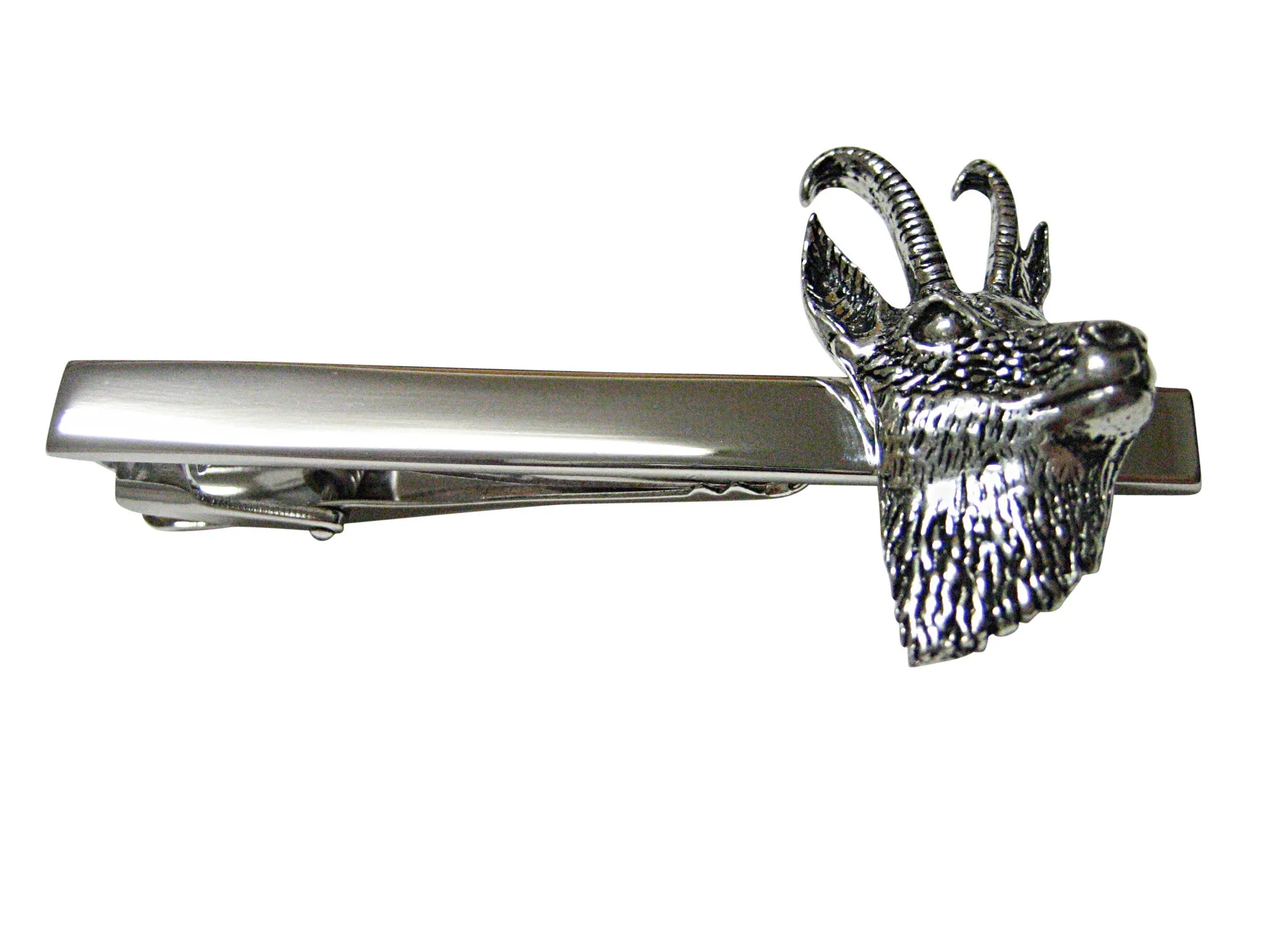 Chamois Goat Antelope Head Square Tie Clip