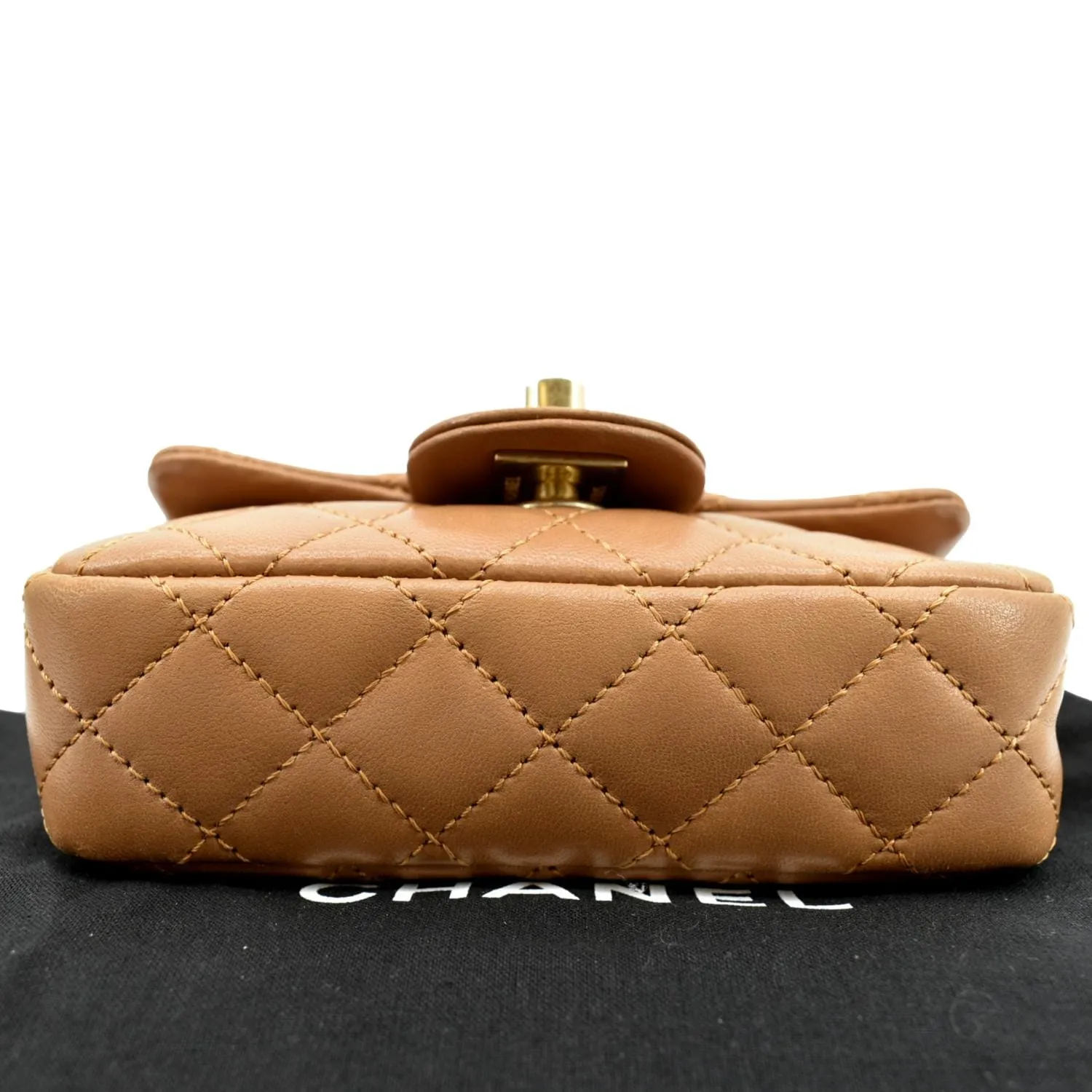 CHANEL Marine Charms Mini Quilted Leather Crossbody Bag Dark Beige