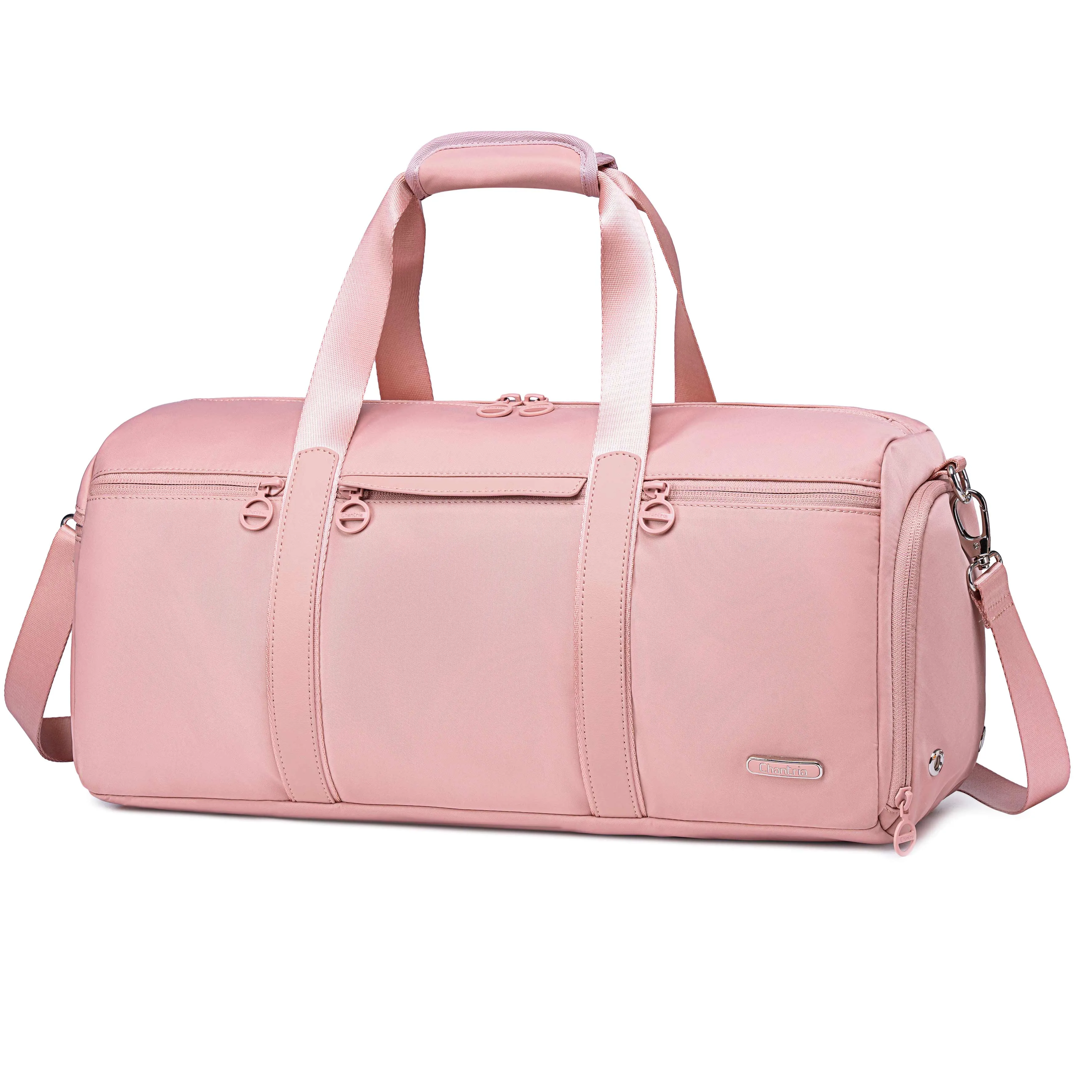 Chantria 21L Premium Gym Bag Water Resistant Duffel Bag with Shoe Compartment and Detachable Shoulder Straps for Women, CB00777