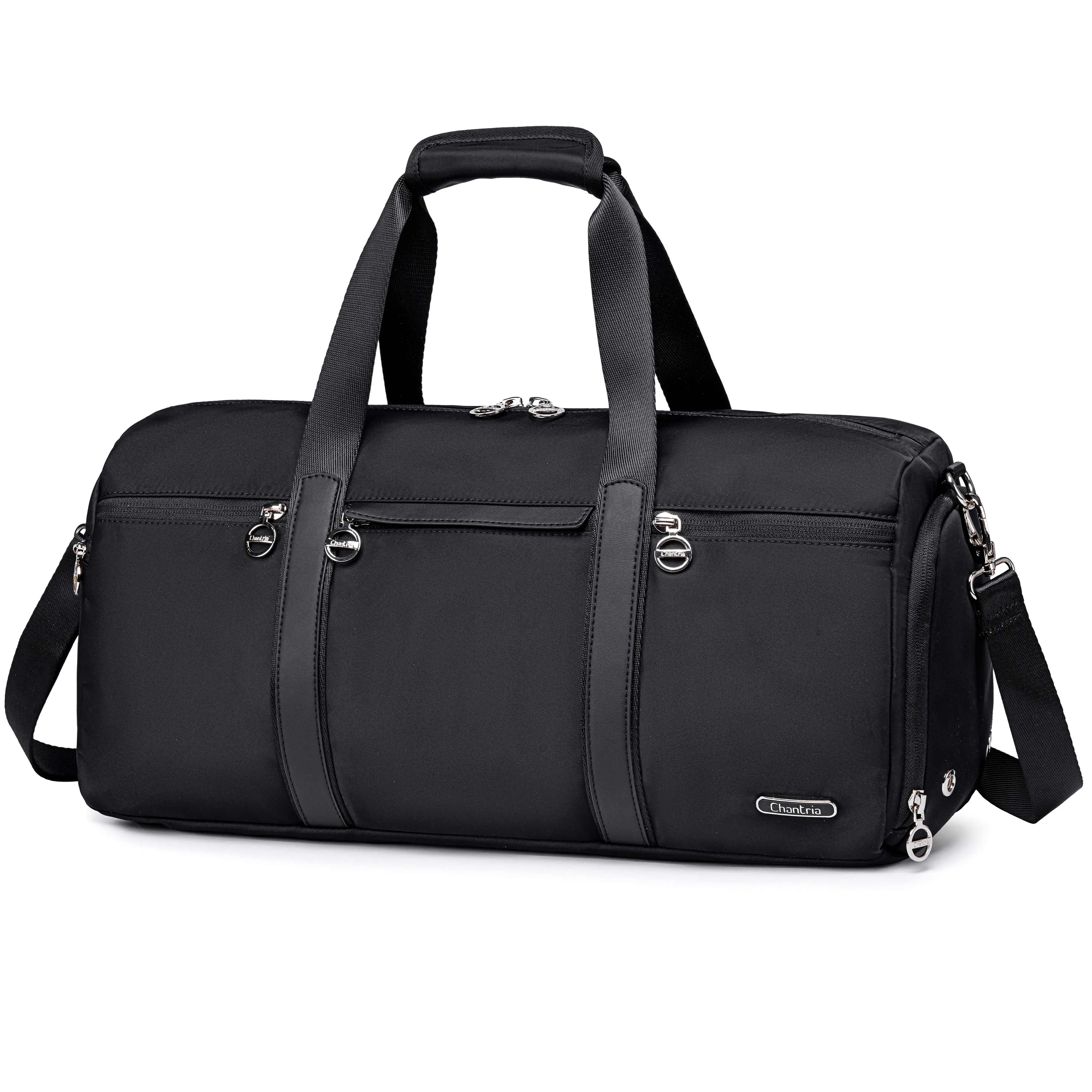 Chantria 21L Premium Gym Bag Water Resistant Duffel Bag with Shoe Compartment and Detachable Shoulder Straps for Women, CB00777