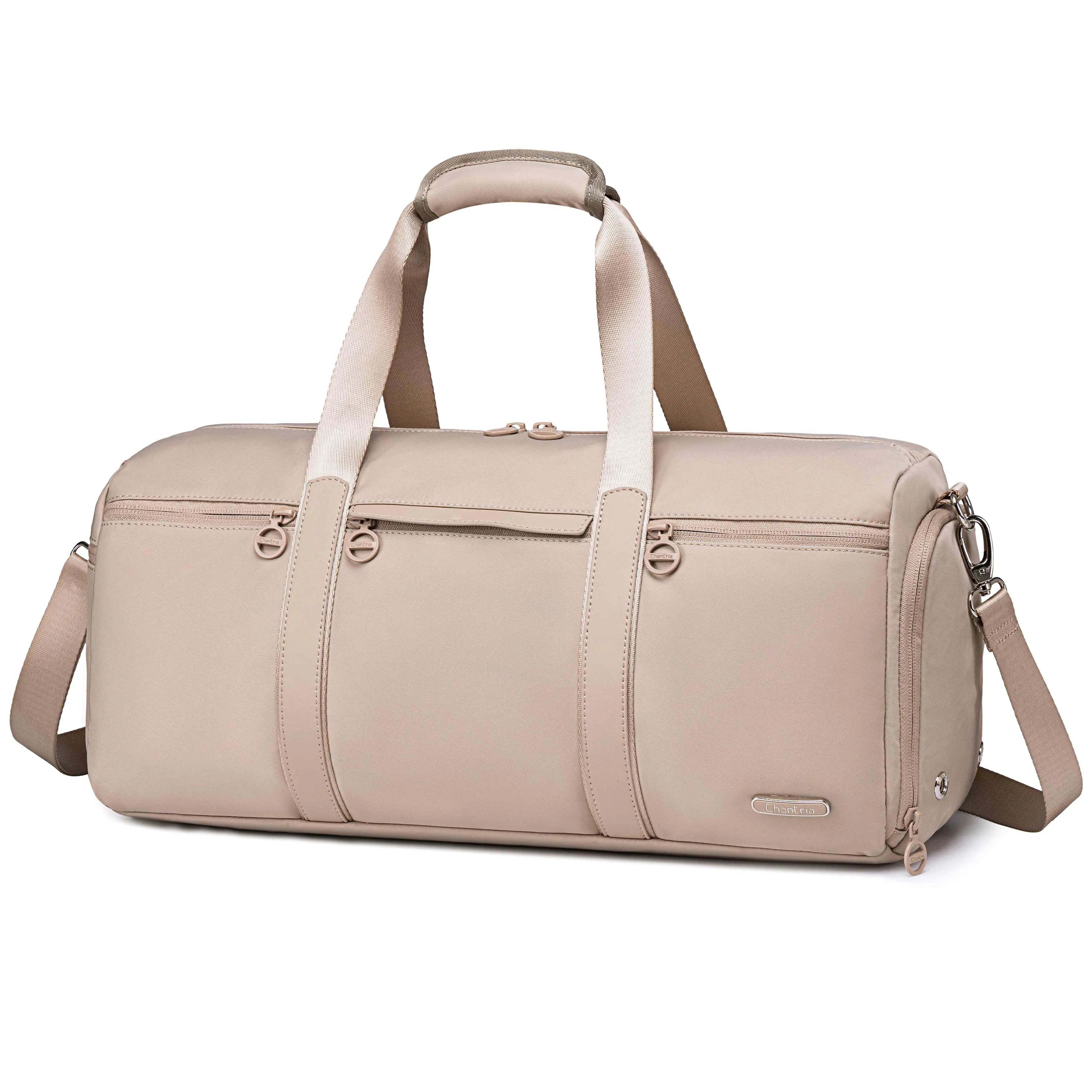 Chantria 21L Premium Gym Bag Water Resistant Duffel Bag with Shoe Compartment and Detachable Shoulder Straps for Women, CB00777