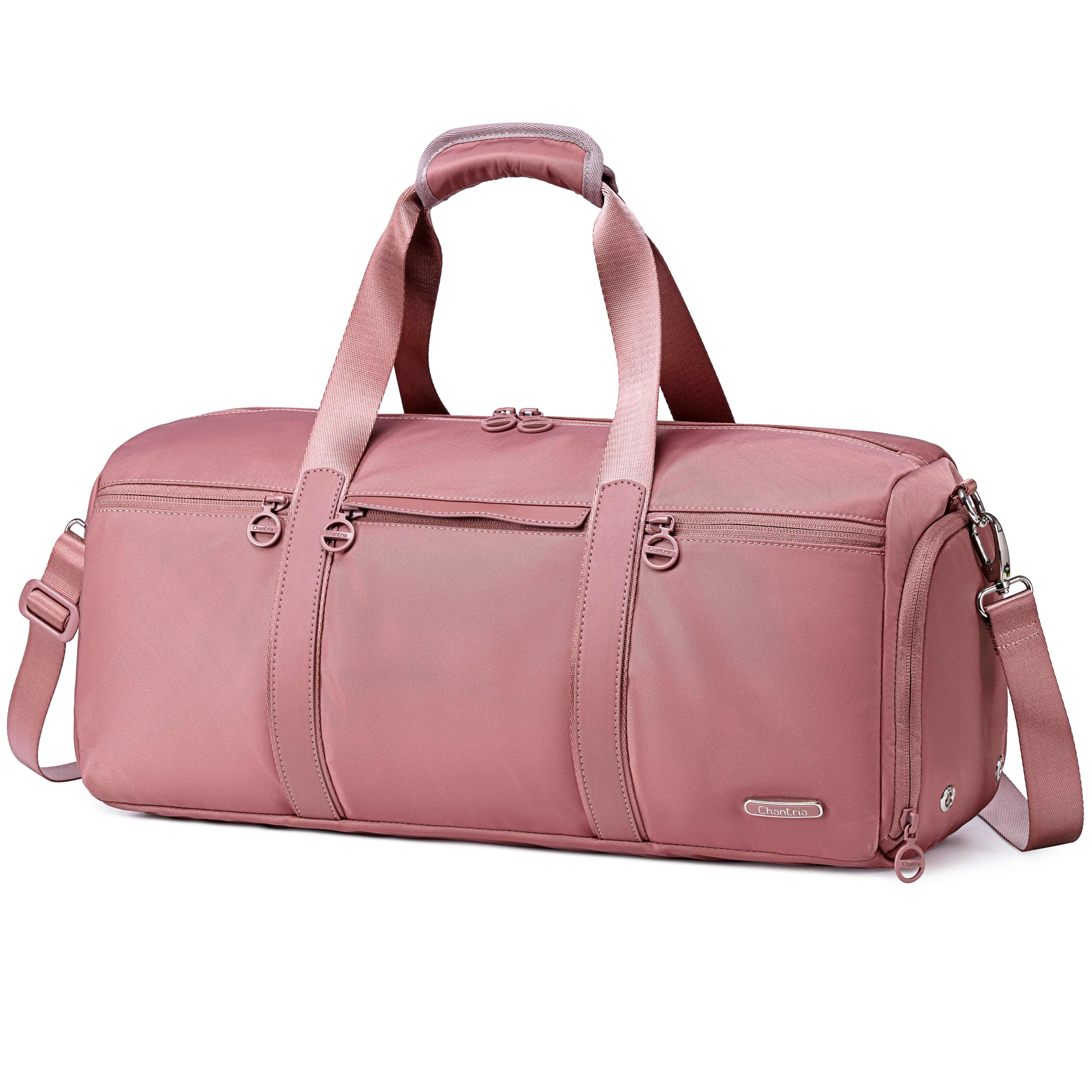 Chantria 21L Premium Gym Bag Water Resistant Duffel Bag with Shoe Compartment and Detachable Shoulder Straps for Women, CB00777