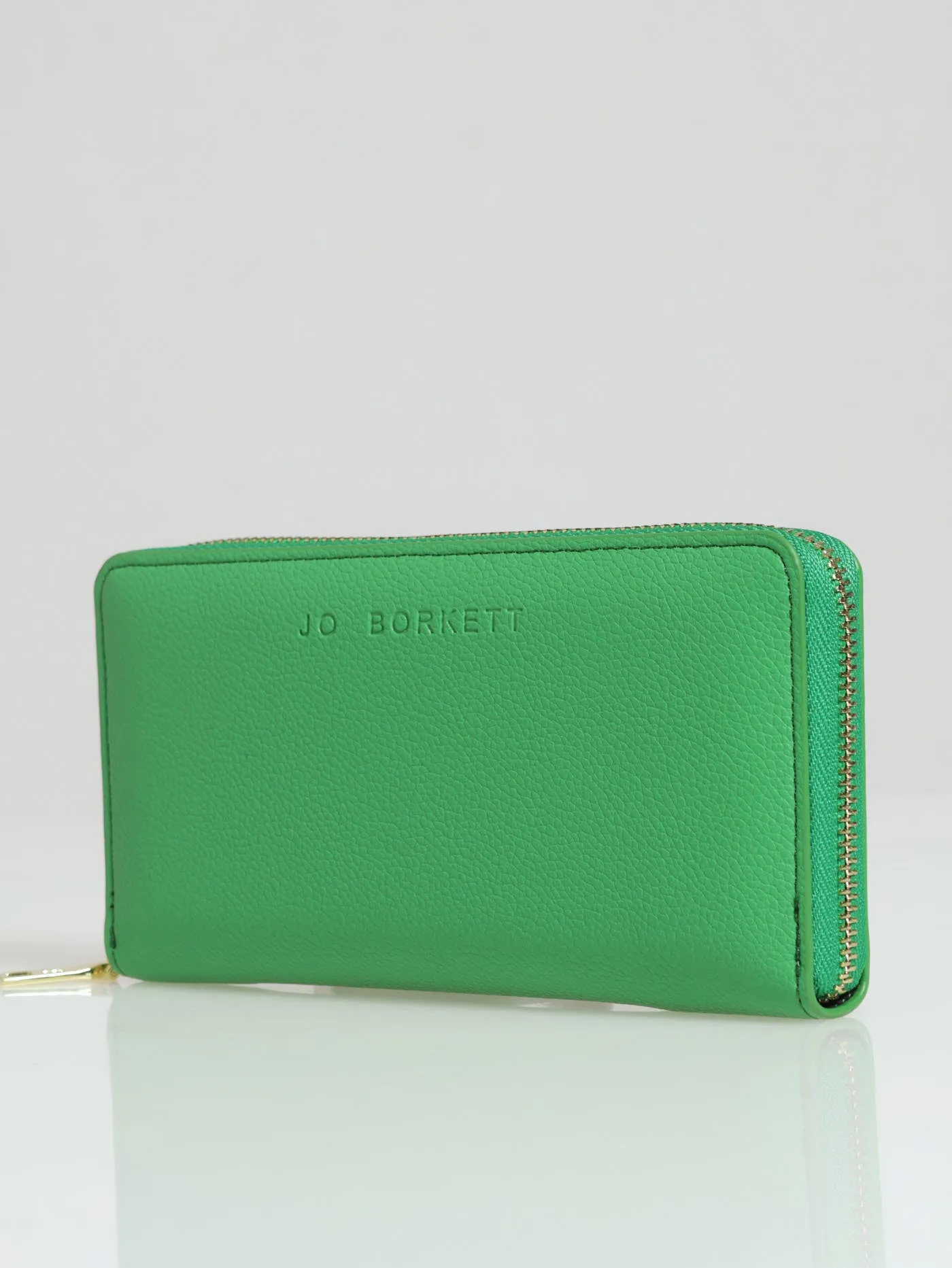 Charlotte Text Zip Around Purse - Green