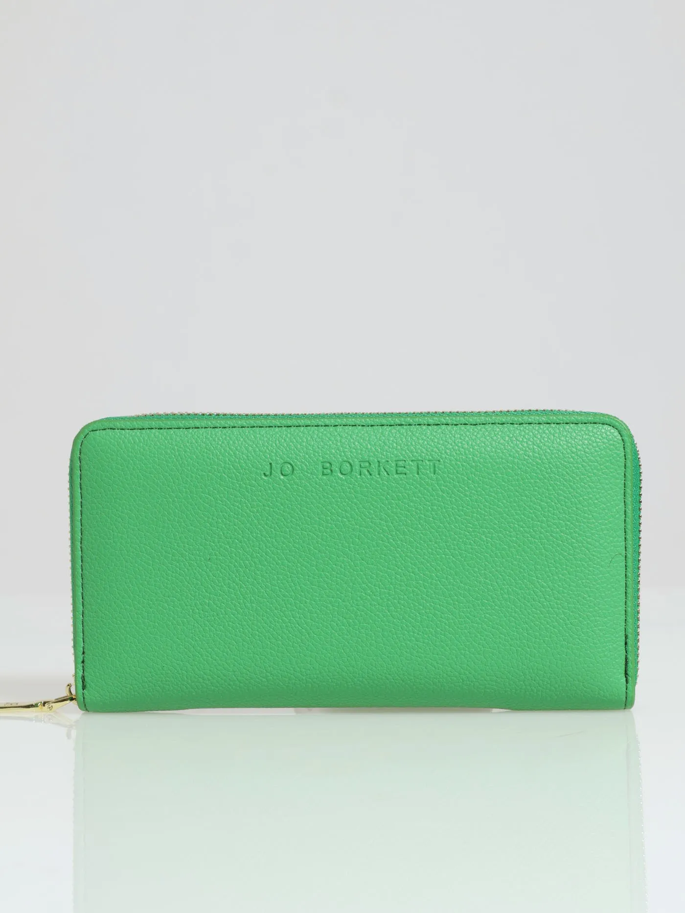 Charlotte Text Zip Around Purse - Green