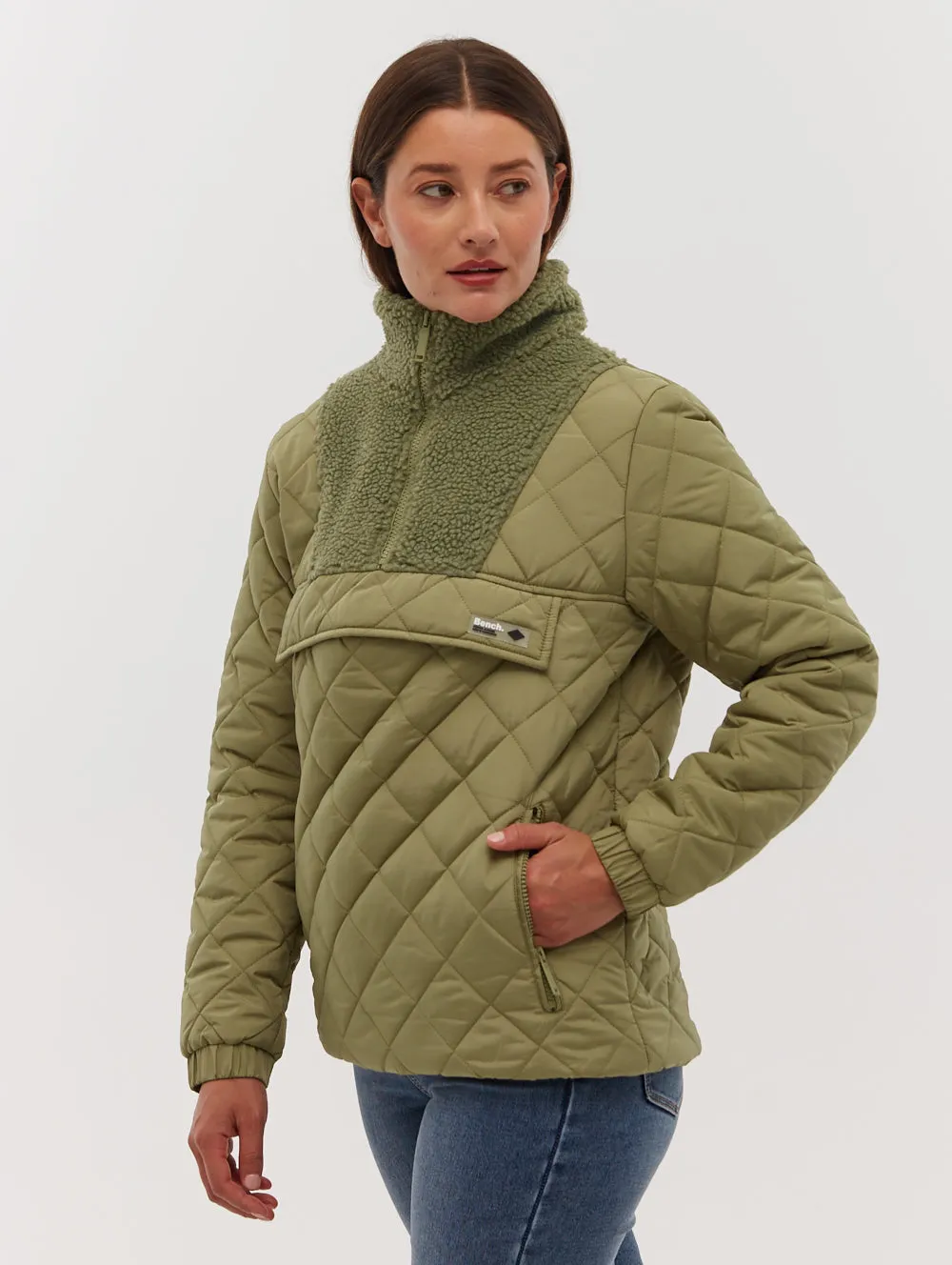 Chel Quarter-Zip Quilted Jacket