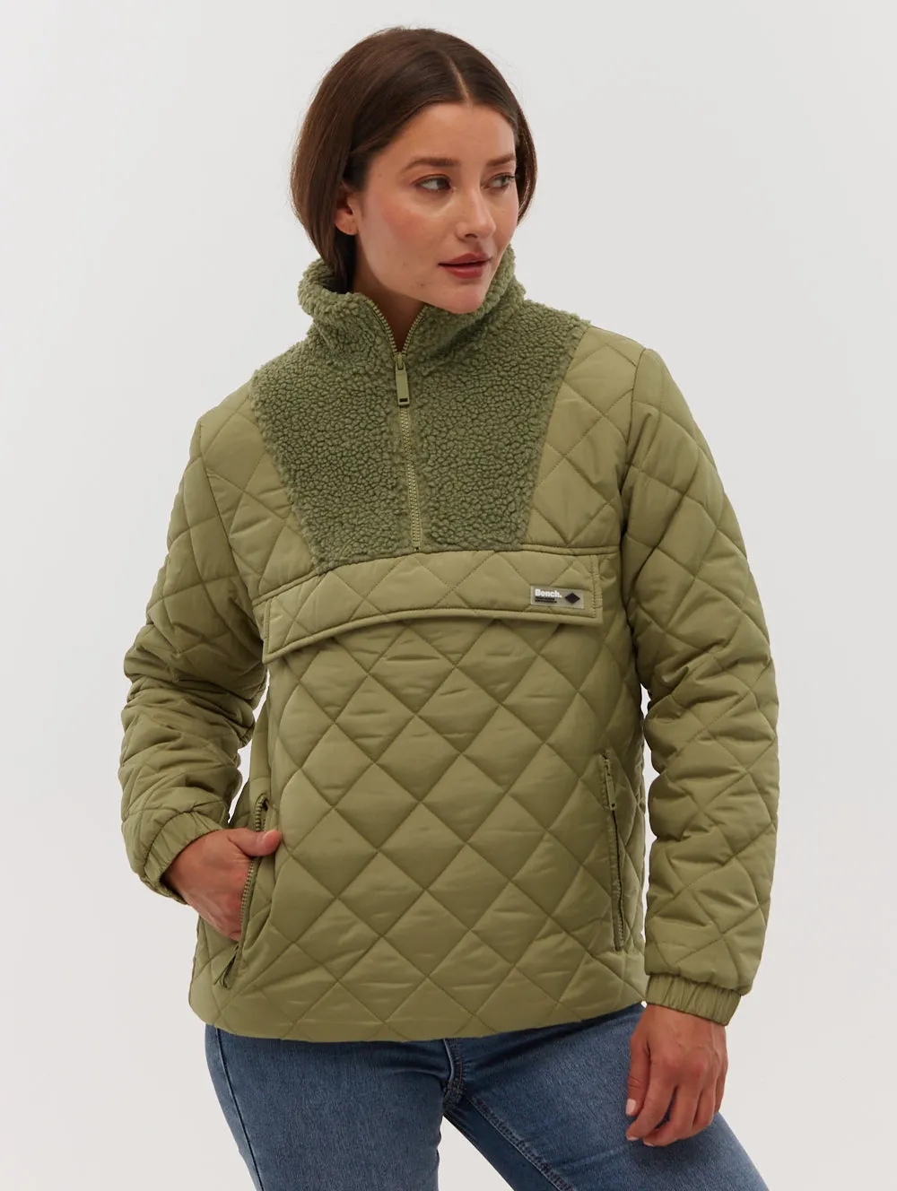 Chel Quarter-Zip Quilted Jacket