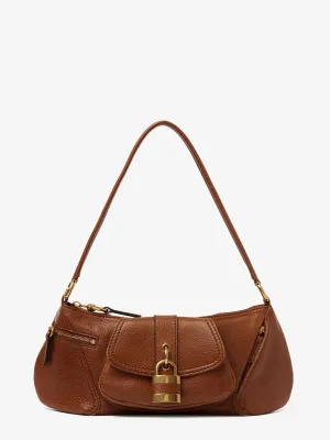 Chloe' Leather Shoulder Bag With Paddington Lock Detail