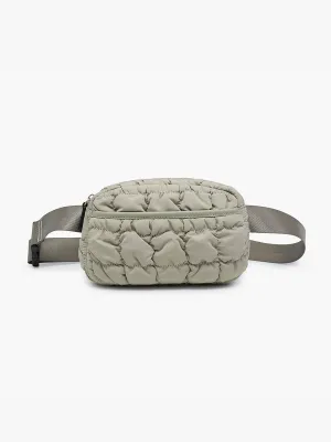 Chrissy Quilted Puffy Belt Bag w/ Nylon Strap