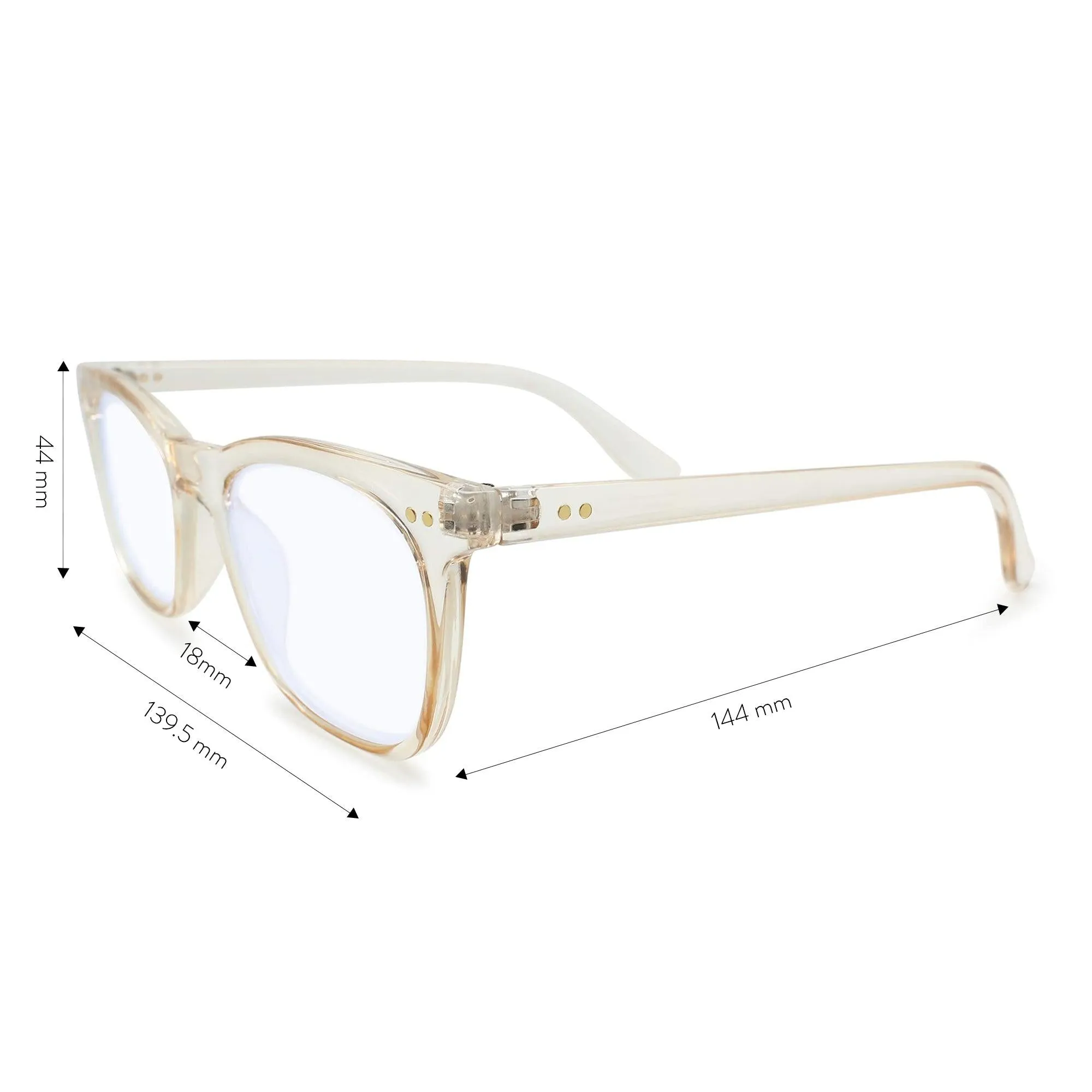 Clear Frame Blue Light Reading Glasses R-771P