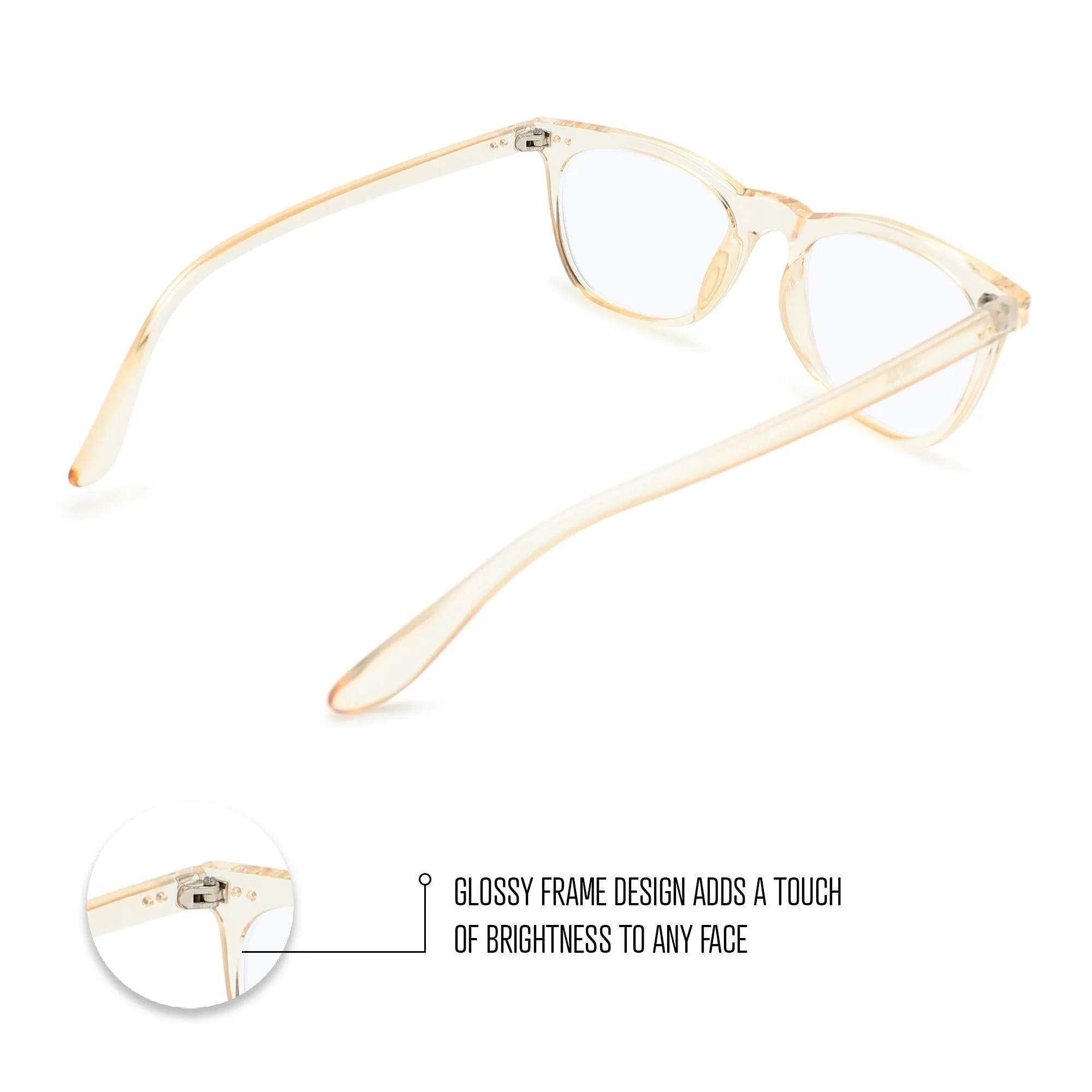 Clear Frame Blue Light Reading Glasses R-771P
