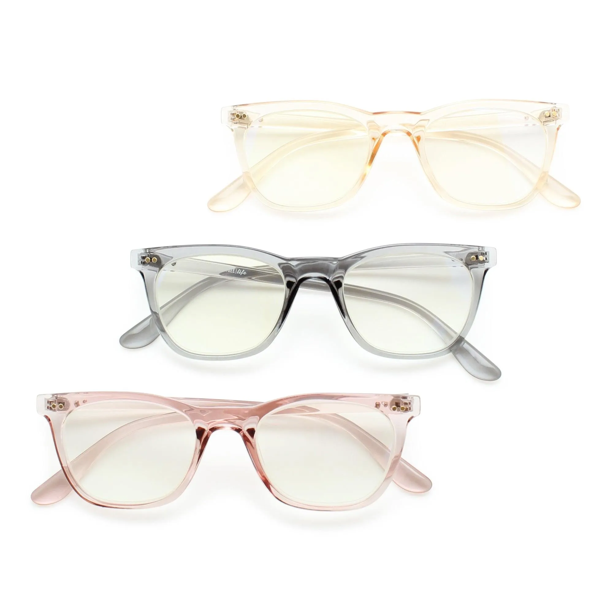 Clear Frame Blue Light Reading Glasses R-771P