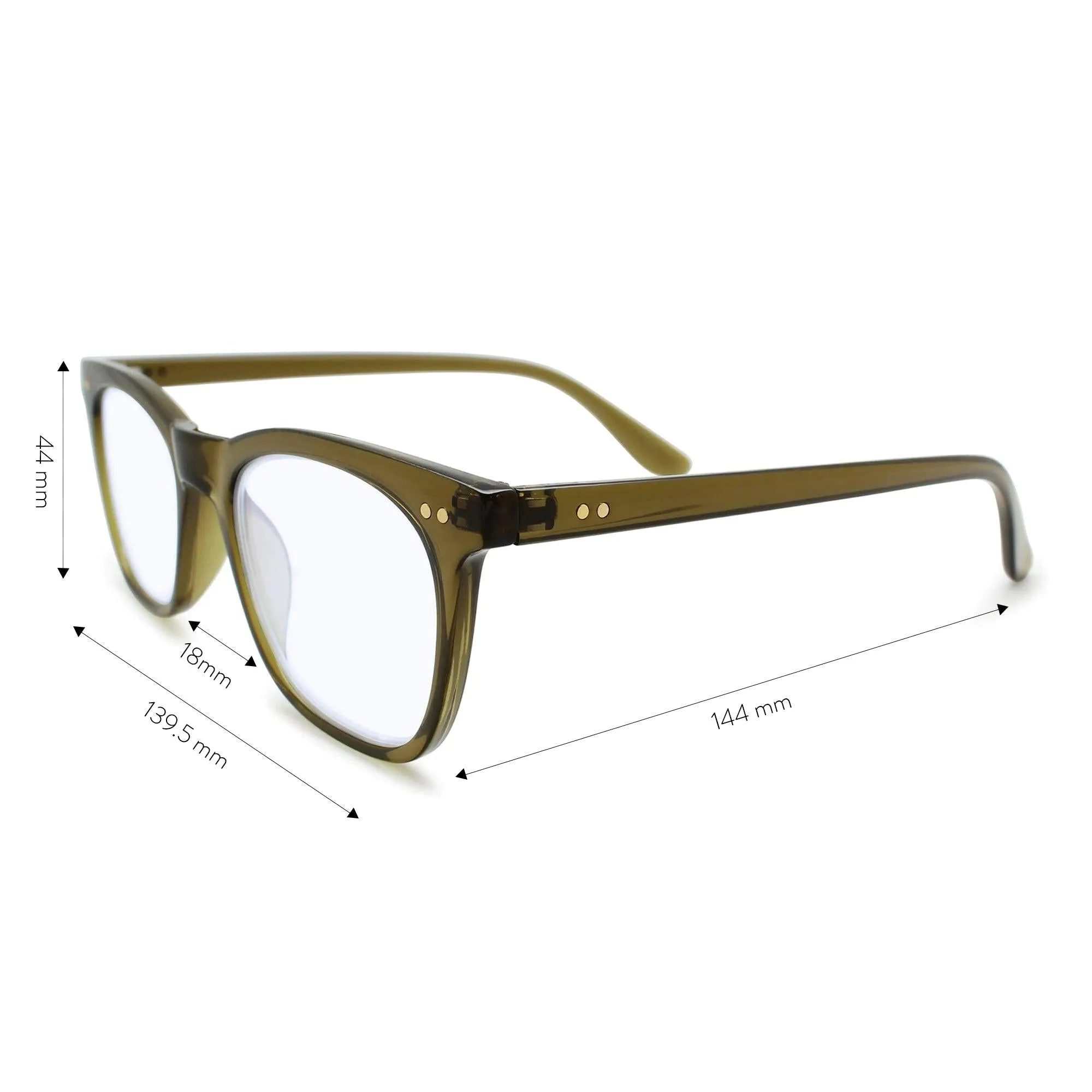 Clear Frame Blue Light Reading Glasses R-771P
