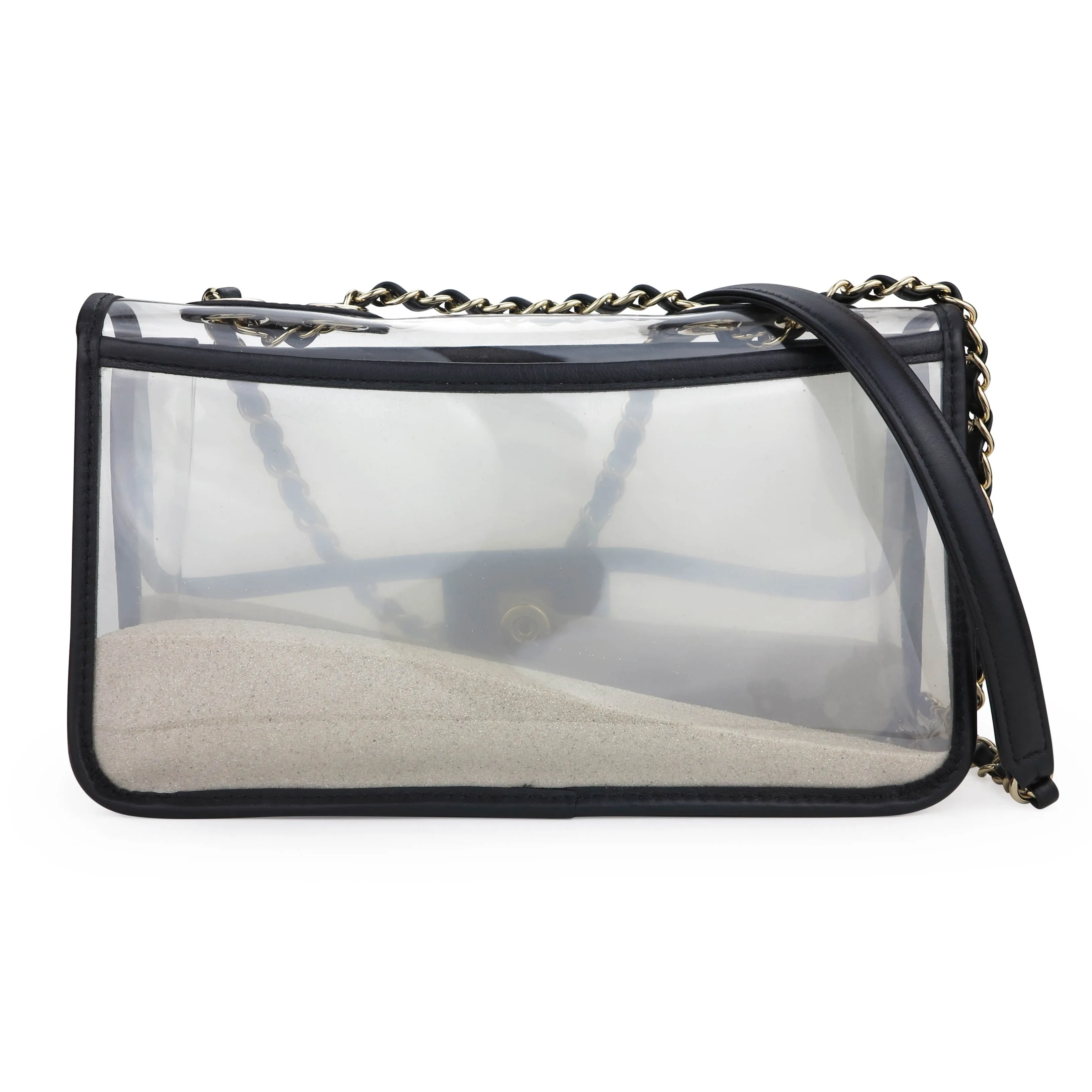 Coco Sand PVC Medium Flap Bag