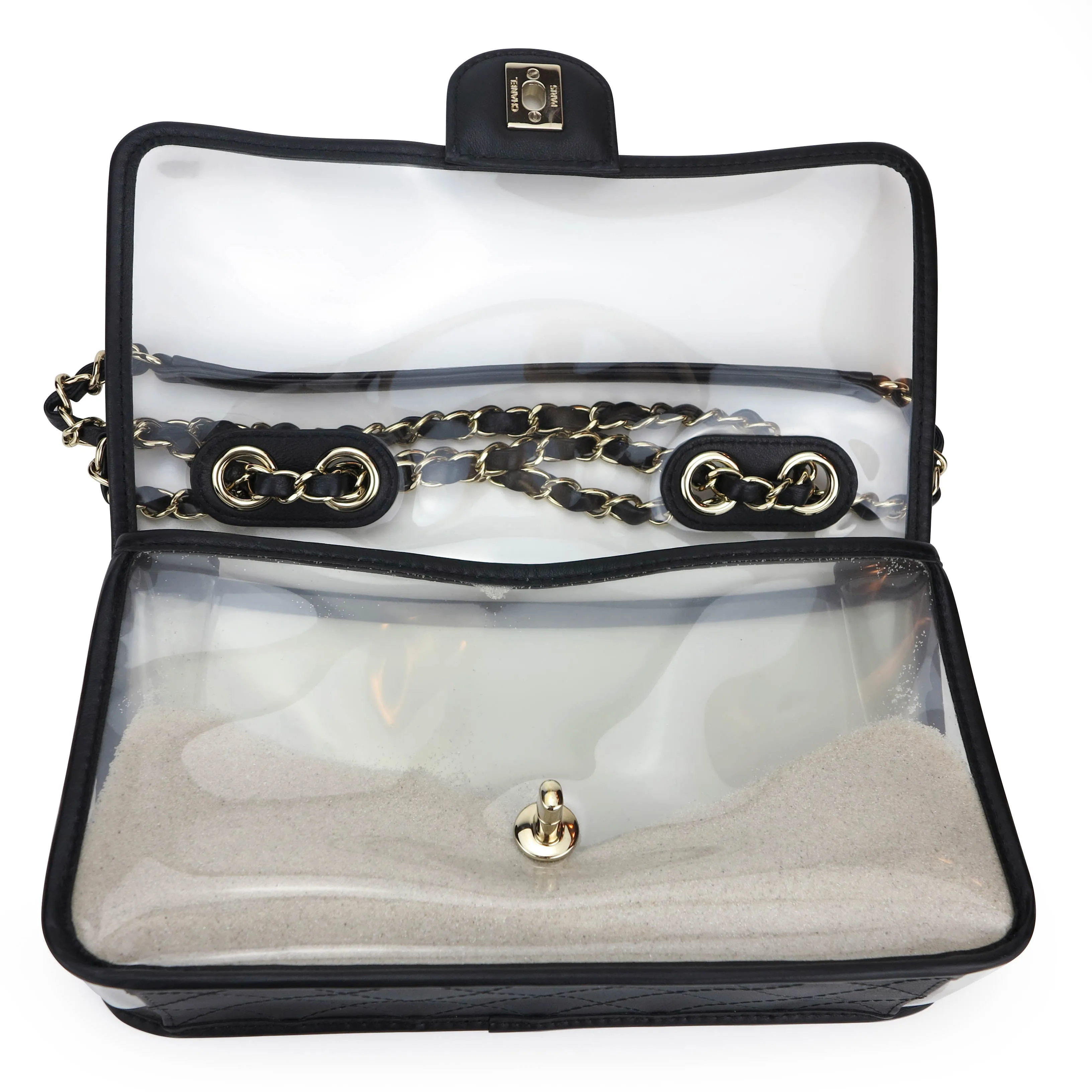 Coco Sand PVC Medium Flap Bag