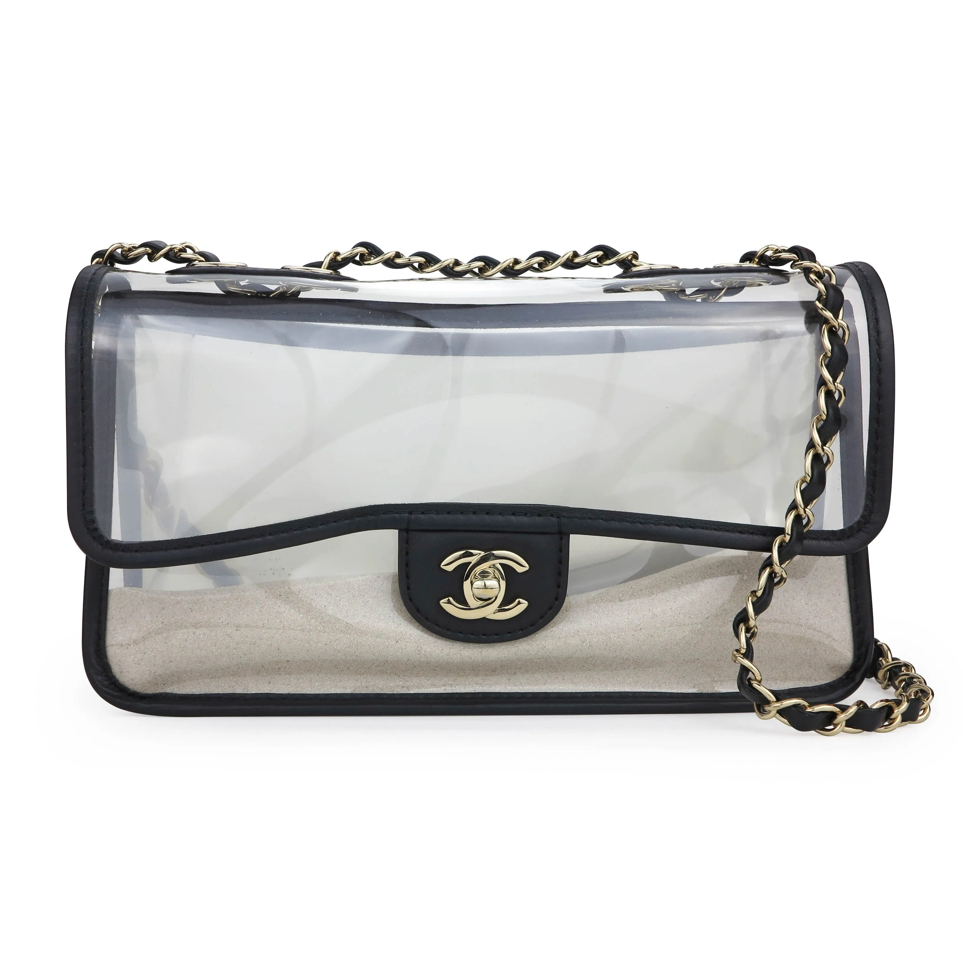 Coco Sand PVC Medium Flap Bag