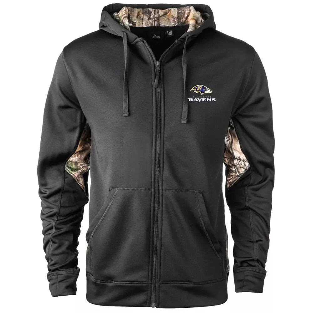COPY - NWT Men's Dunbrooke Black/Realtree Camo Balto. Ravens Decoy Tech Fleece …