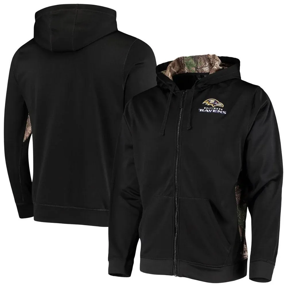 COPY - NWT Men's Dunbrooke Black/Realtree Camo Balto. Ravens Decoy Tech Fleece …