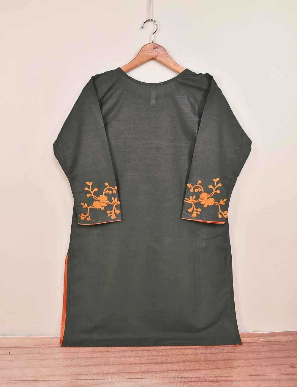 Cotton Embroidered Stitched Kurti - Splish Splash (TS-037D-Grey)