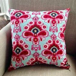 Cotton Fabric BTY Pink Red Blue White Flower Damask Belle Duck Egg Amy Butler