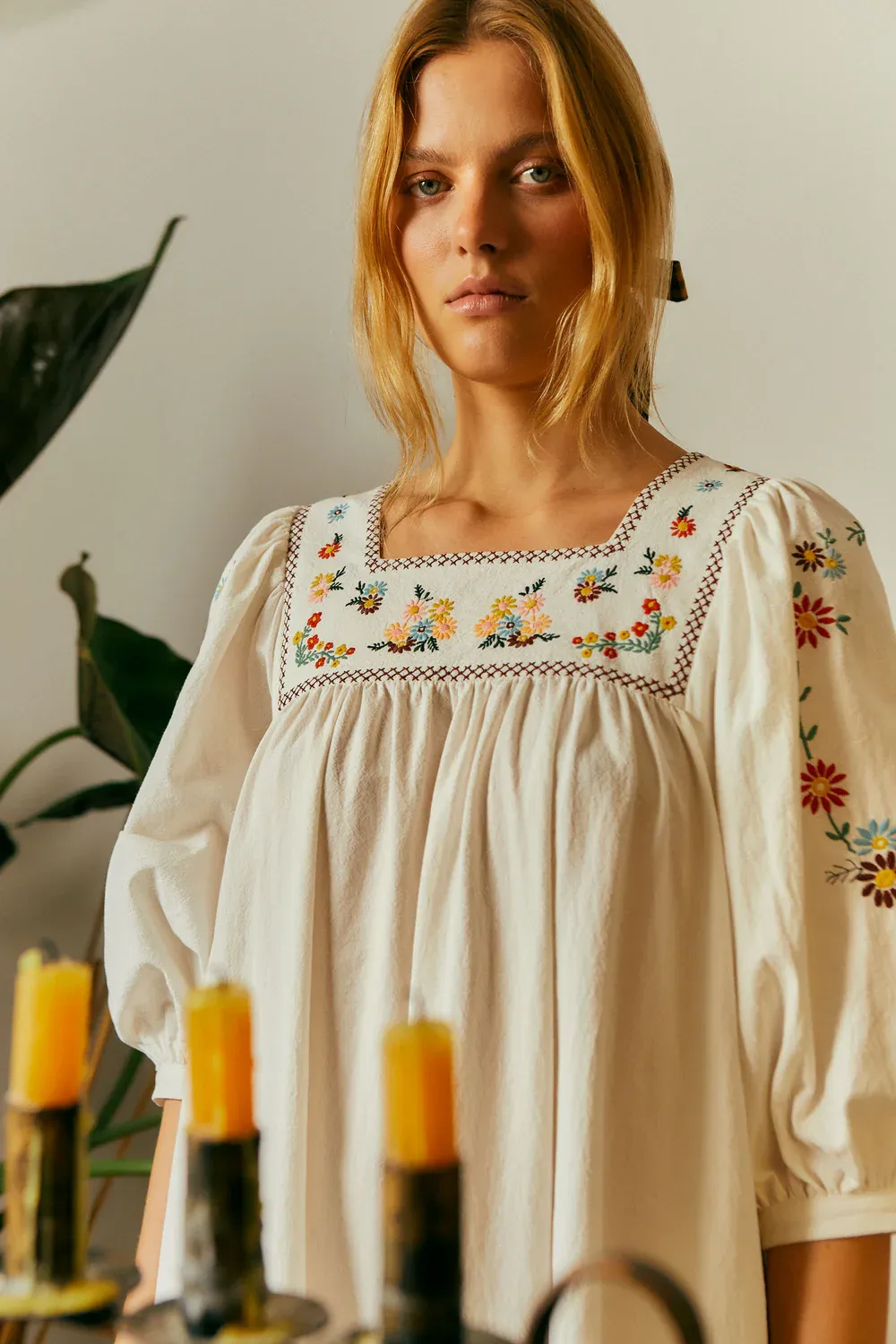 Crocus Dress - Multi Embroidery