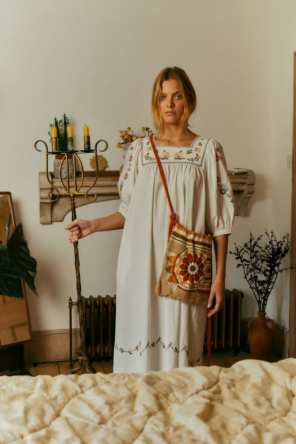 Crocus Dress - Multi Embroidery