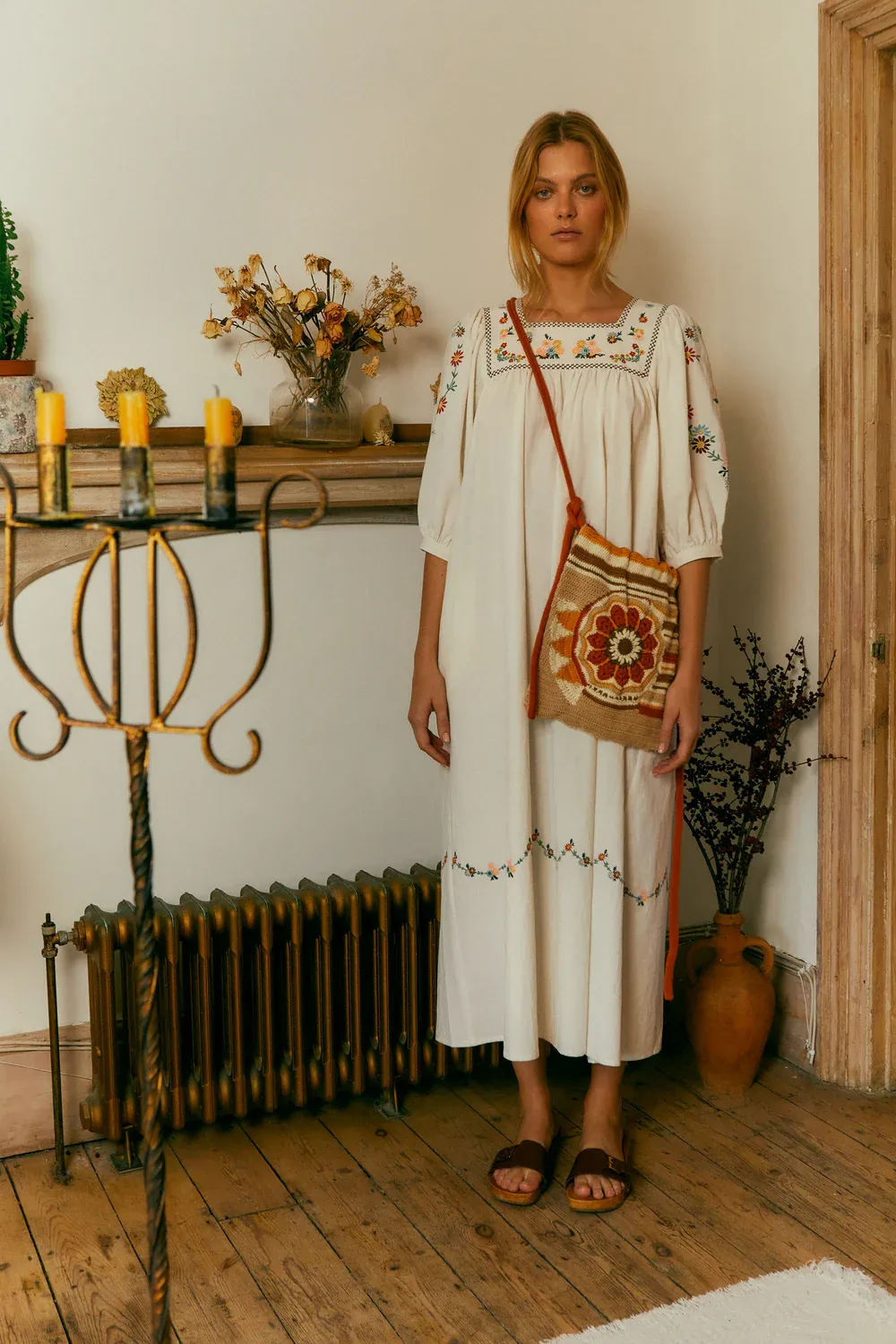 Crocus Dress - Multi Embroidery