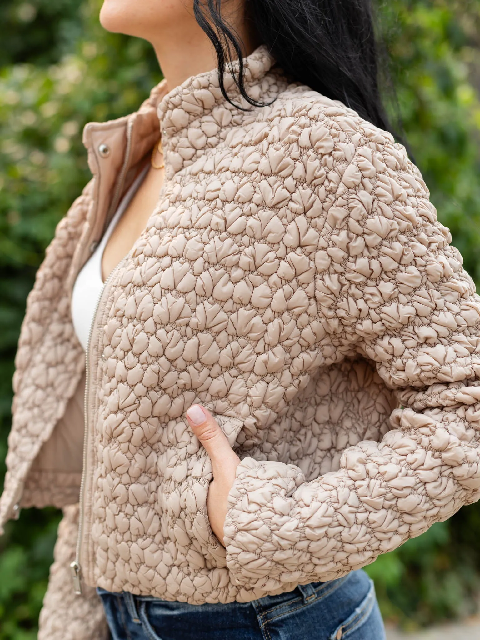 Current Air Long Sleeve Quilting Puff Jacket
