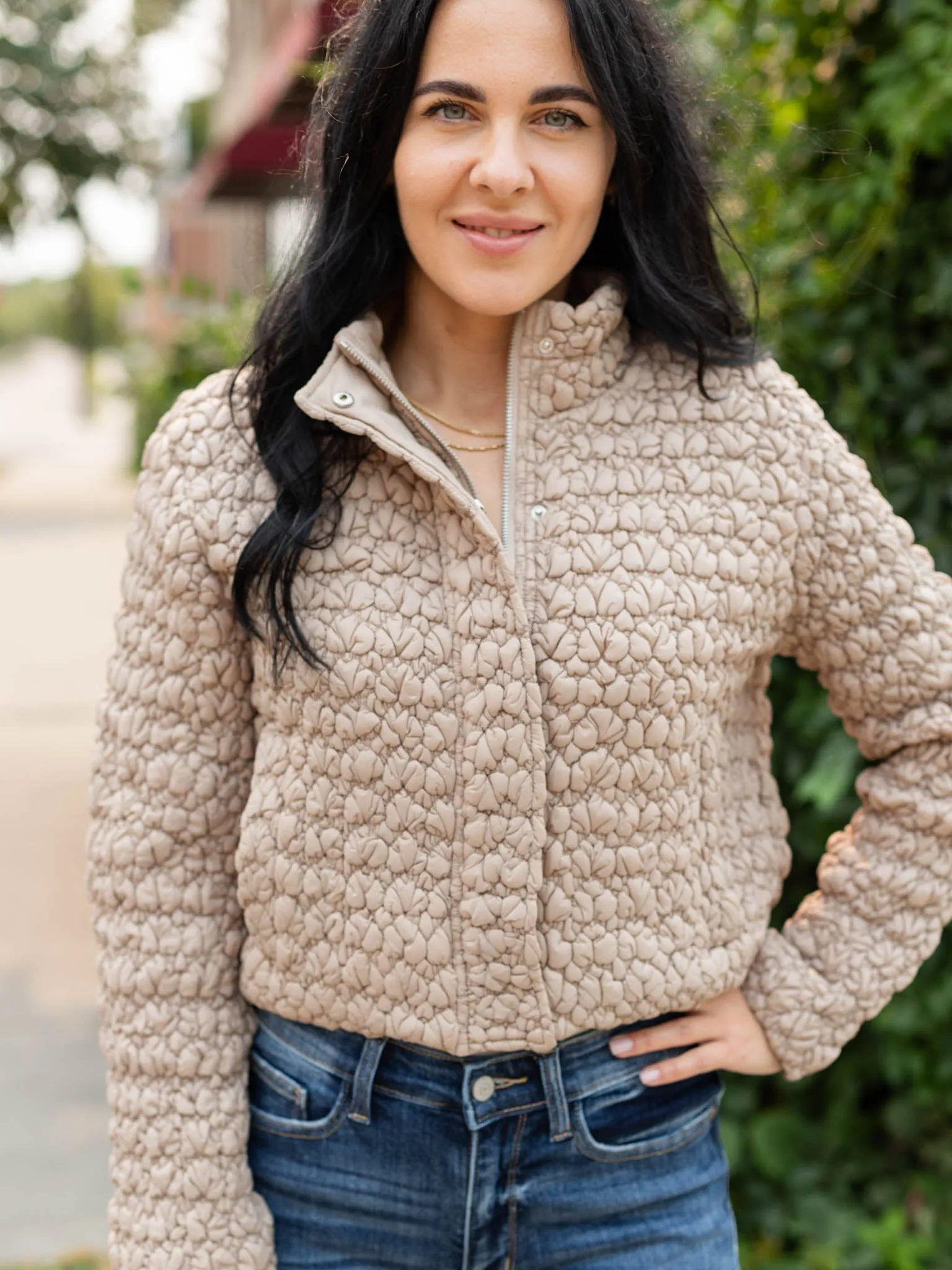 Current Air Long Sleeve Quilting Puff Jacket
