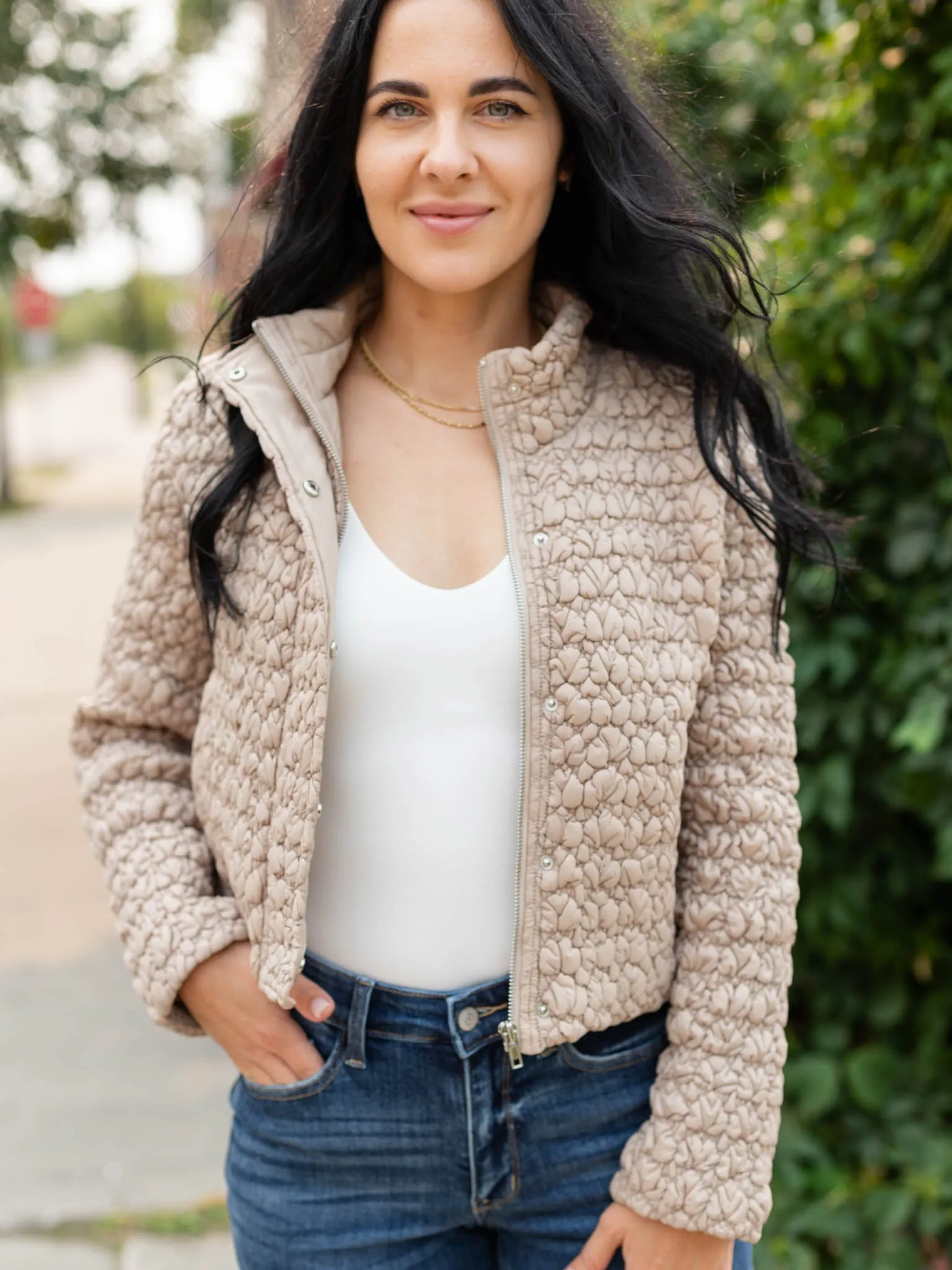 Current Air Long Sleeve Quilting Puff Jacket