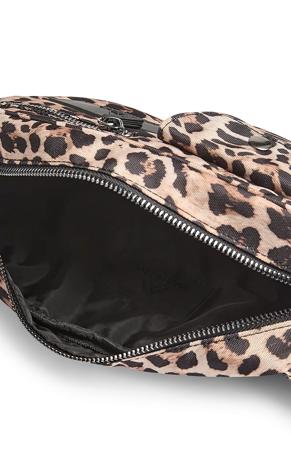 DarlaMBG Leopard Bum Bag, Monochrome