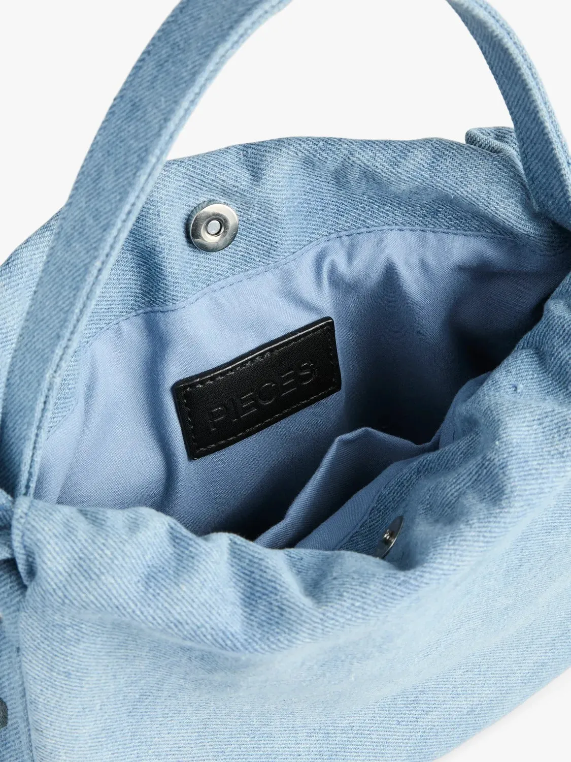 Denim Print Balloon Bag