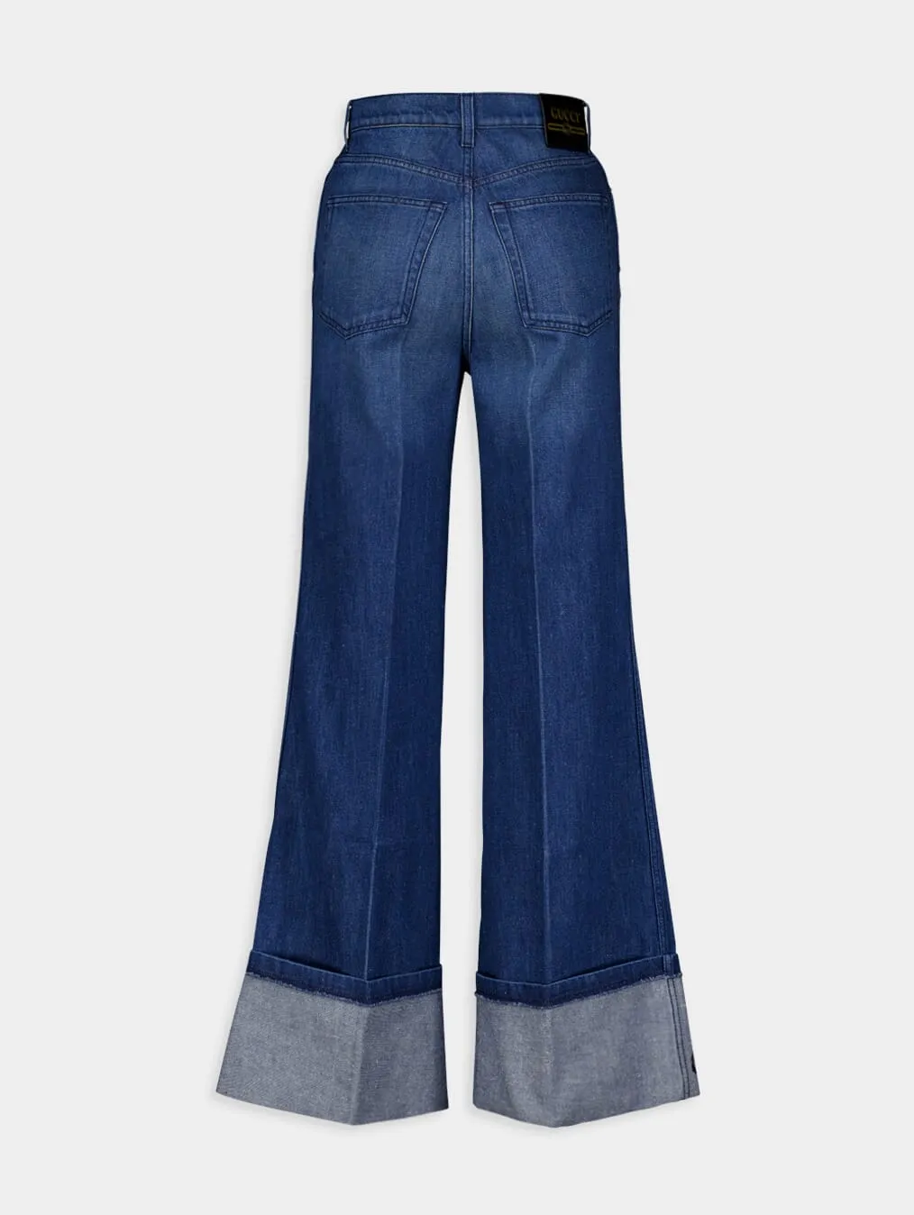 Denim Trousers With Gucci Print