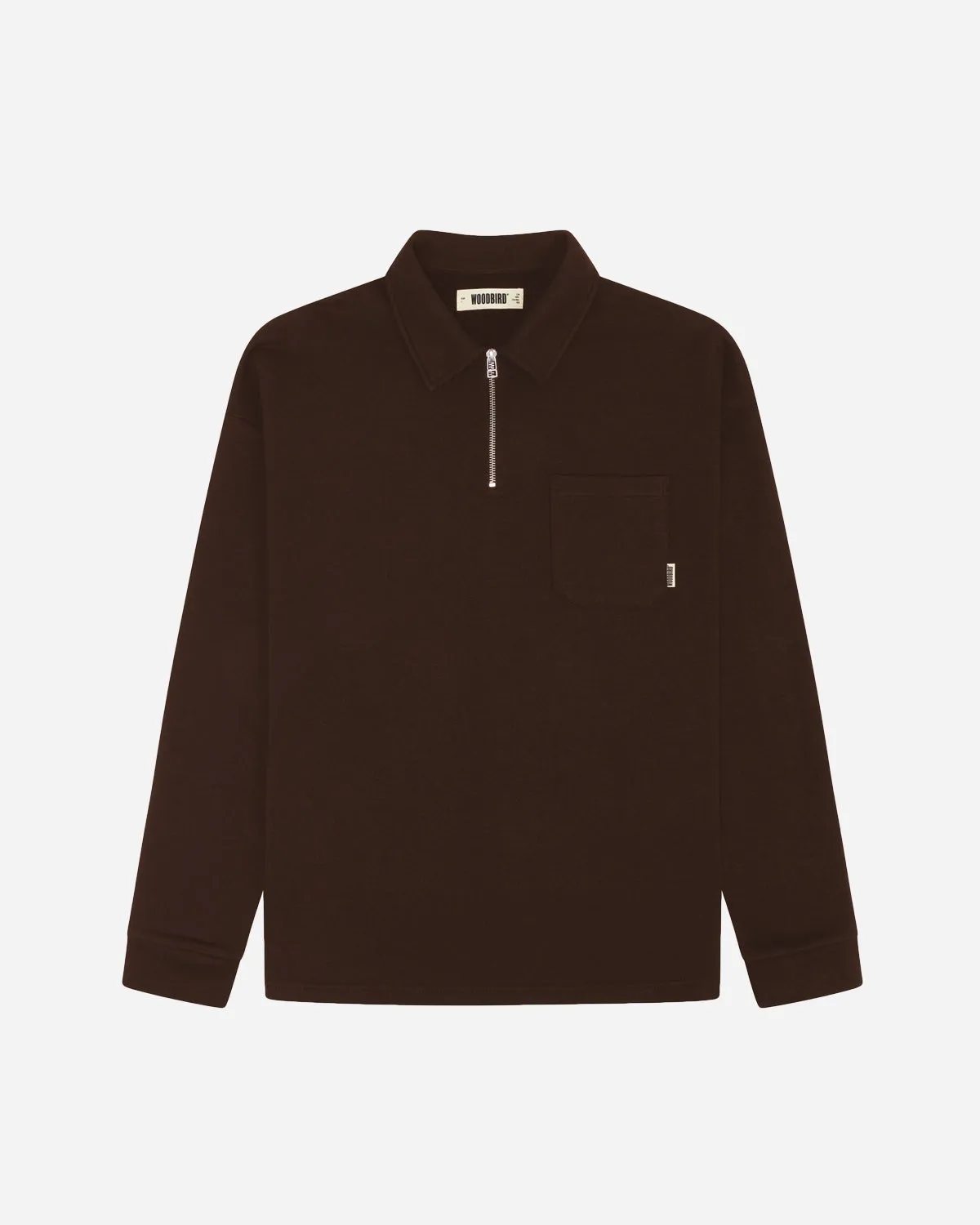 Dom Half-Zip Sweat - Brown