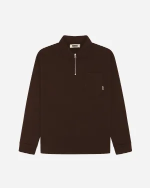 Dom Half-Zip Sweat - Brown