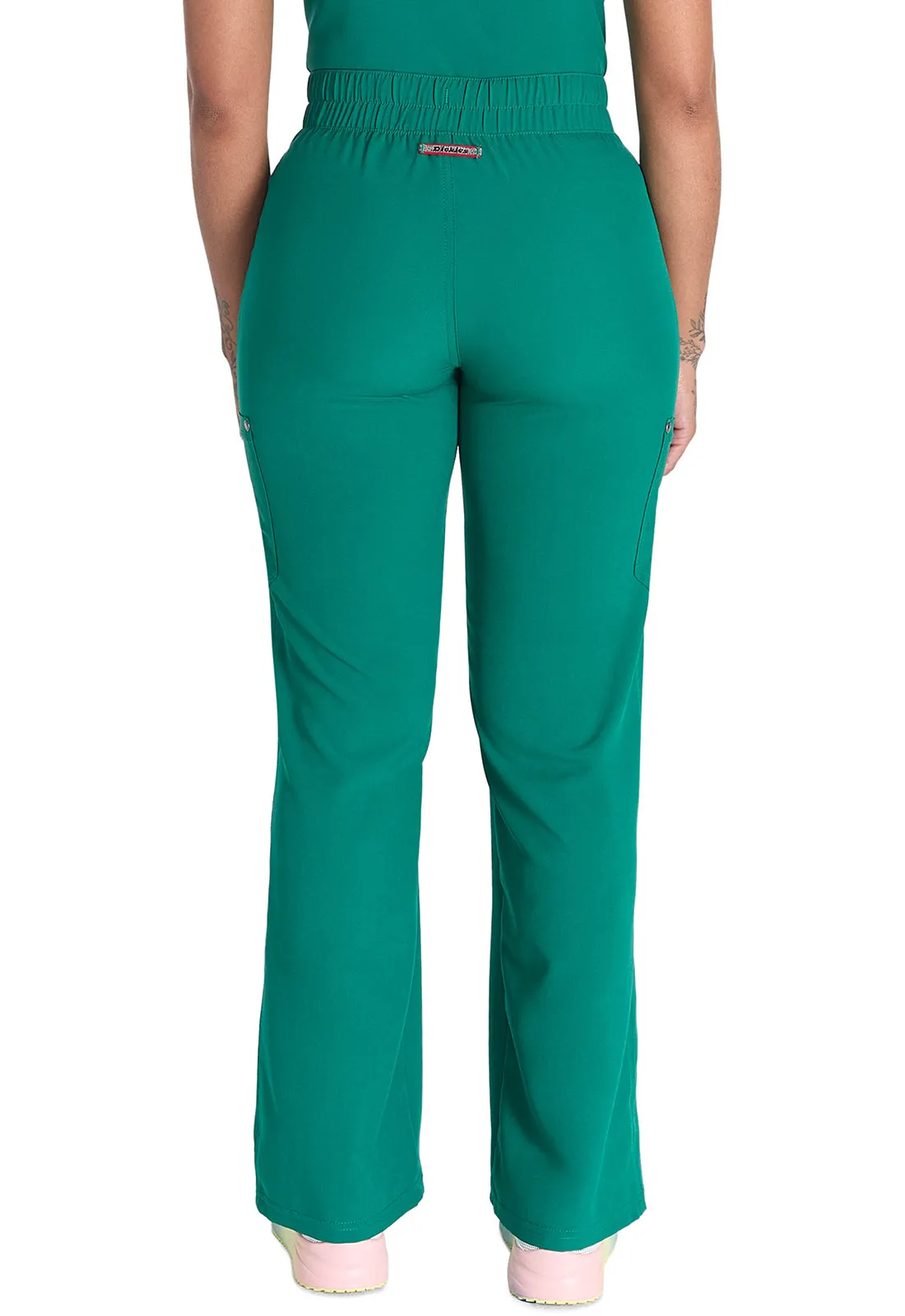 EDS NXT DK219 Mid Rise Zip Fly Wide Leg Cargo Pants Hunter Green
