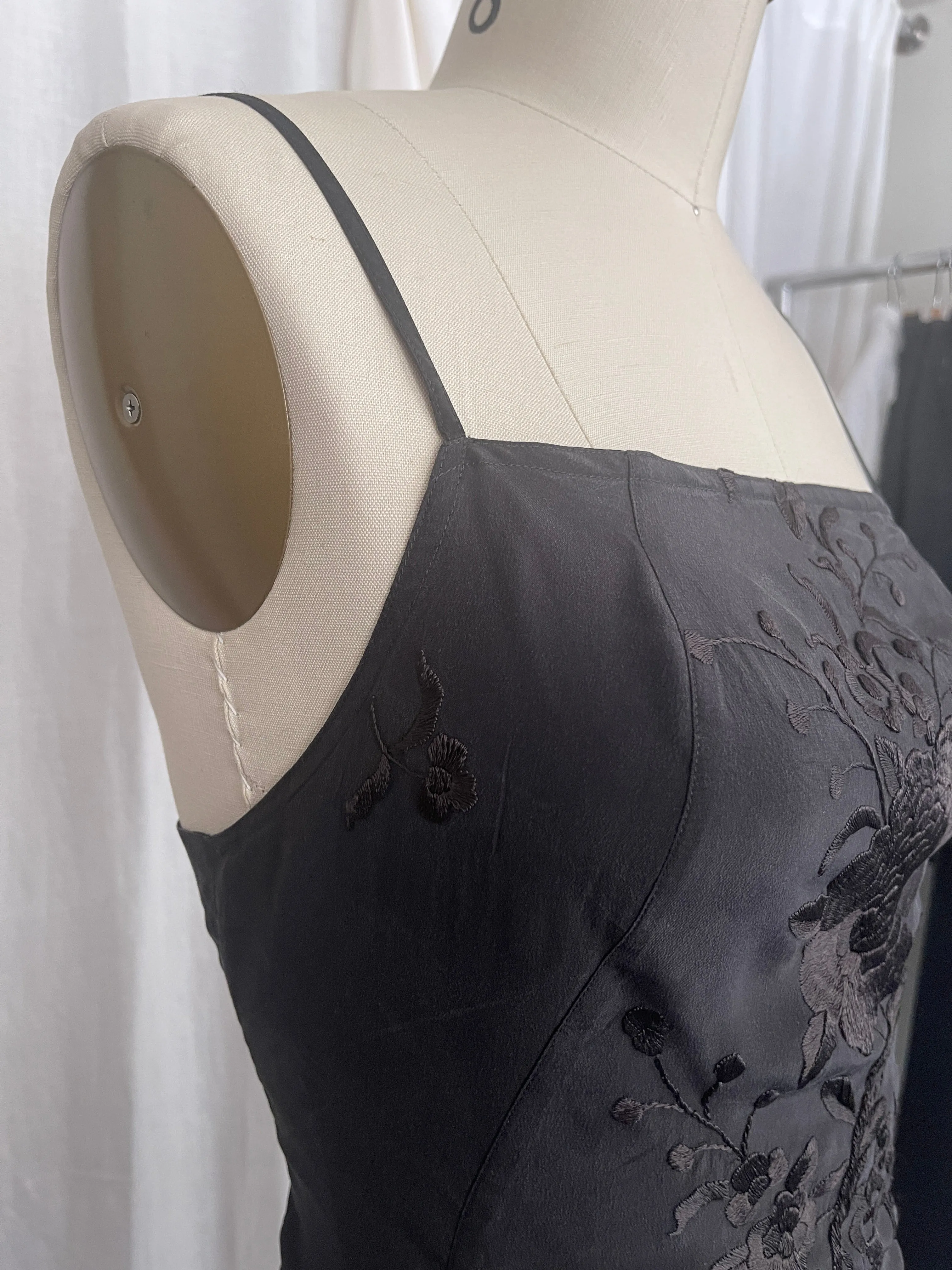 Embroidered Silk Top